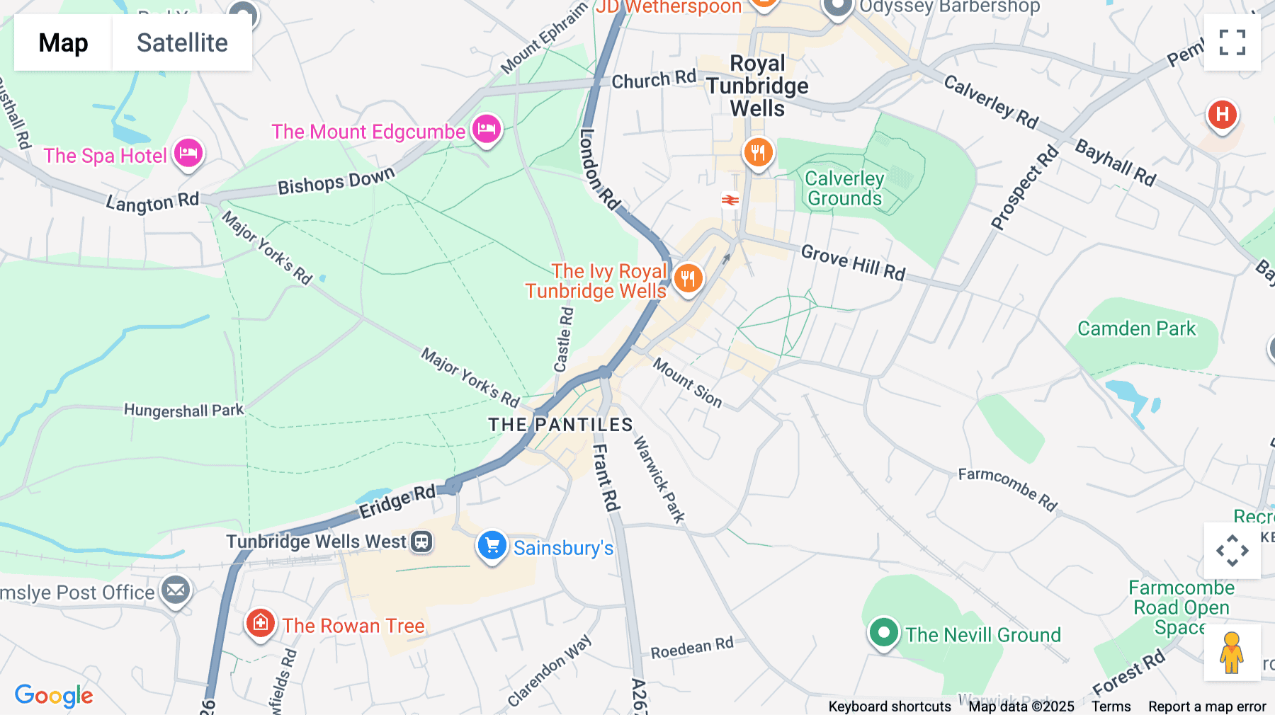 Click for interative map of Pantiles Business Centre, Pantiles Chambers, 85 High Street, Tunbridge Wells