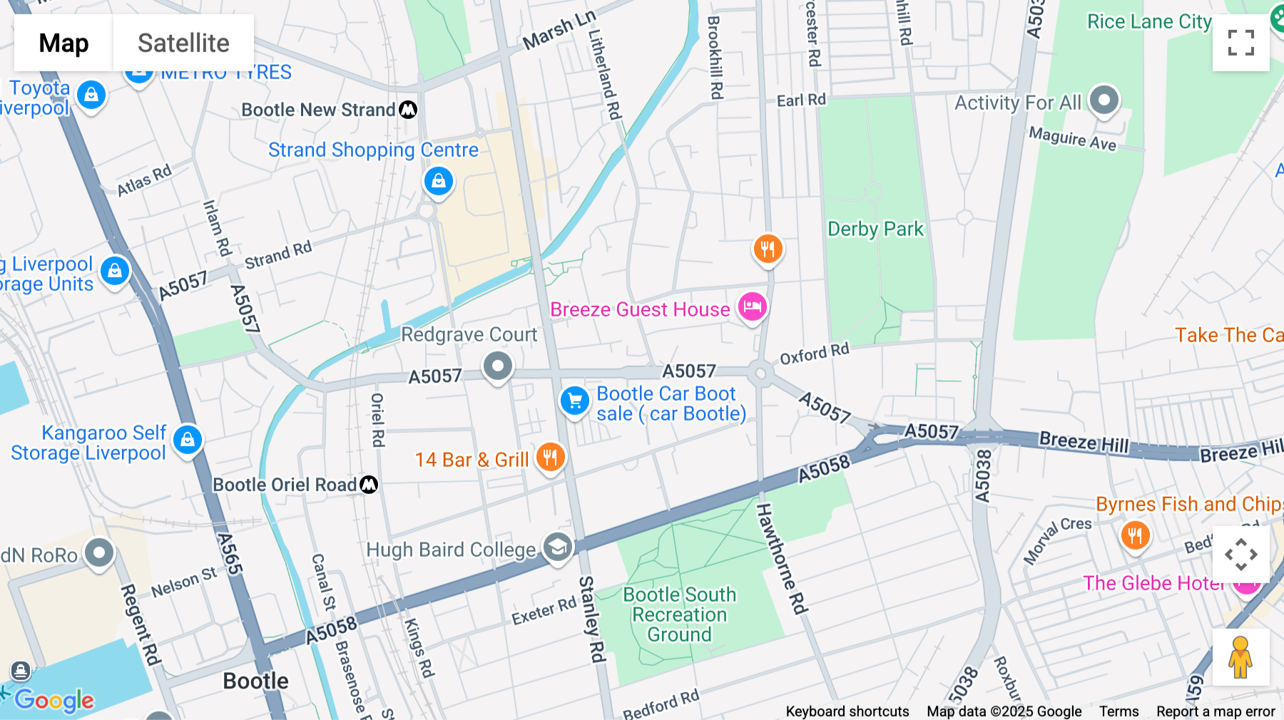 Click for interative map of 21 Merton Road, Bootle, Bootle