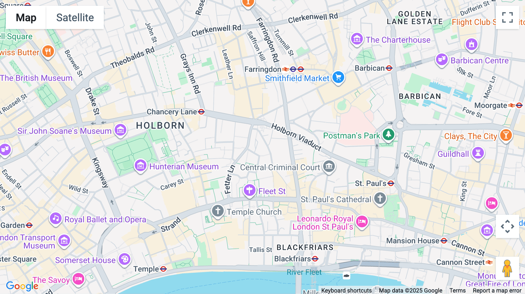 Click for interative map of The Clubhouse Holborn Circus, 20 Andrew Street, Holborn, London, London