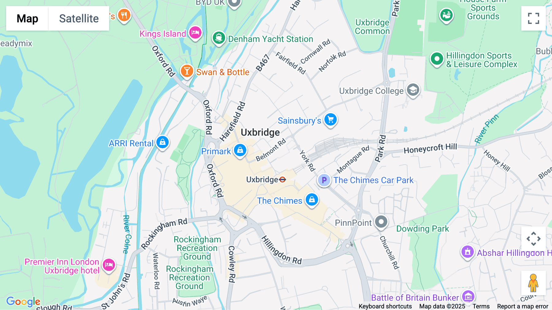 Click for interative map of Belmont, Belmont Road, Uxbridge, Uxbridge