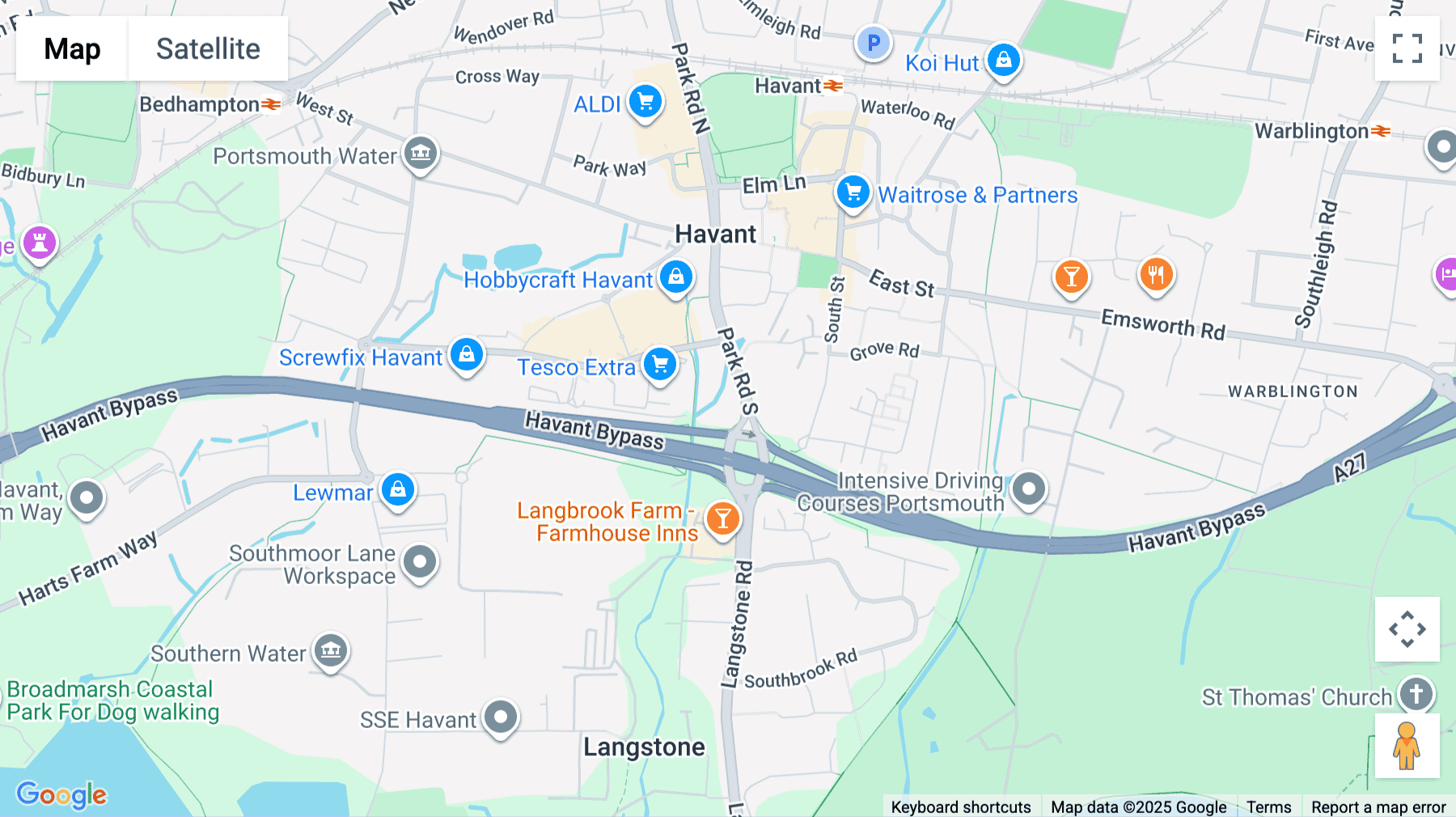 Click for interative map of Langstone Gate, Solent Road, Portsmouth, Havant