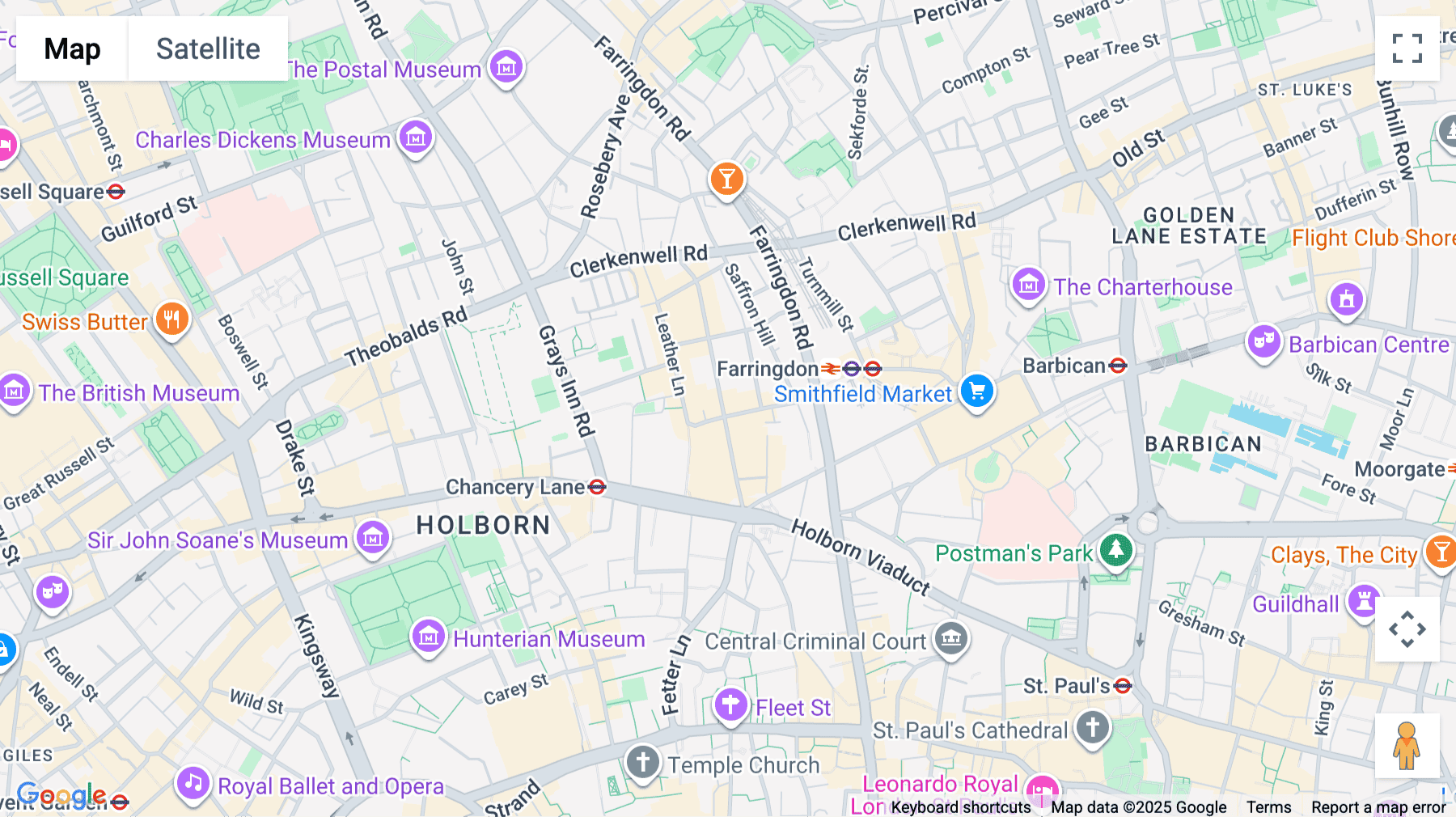 Click for interative map of 26 Hatton Garden, Farringdon, London, London