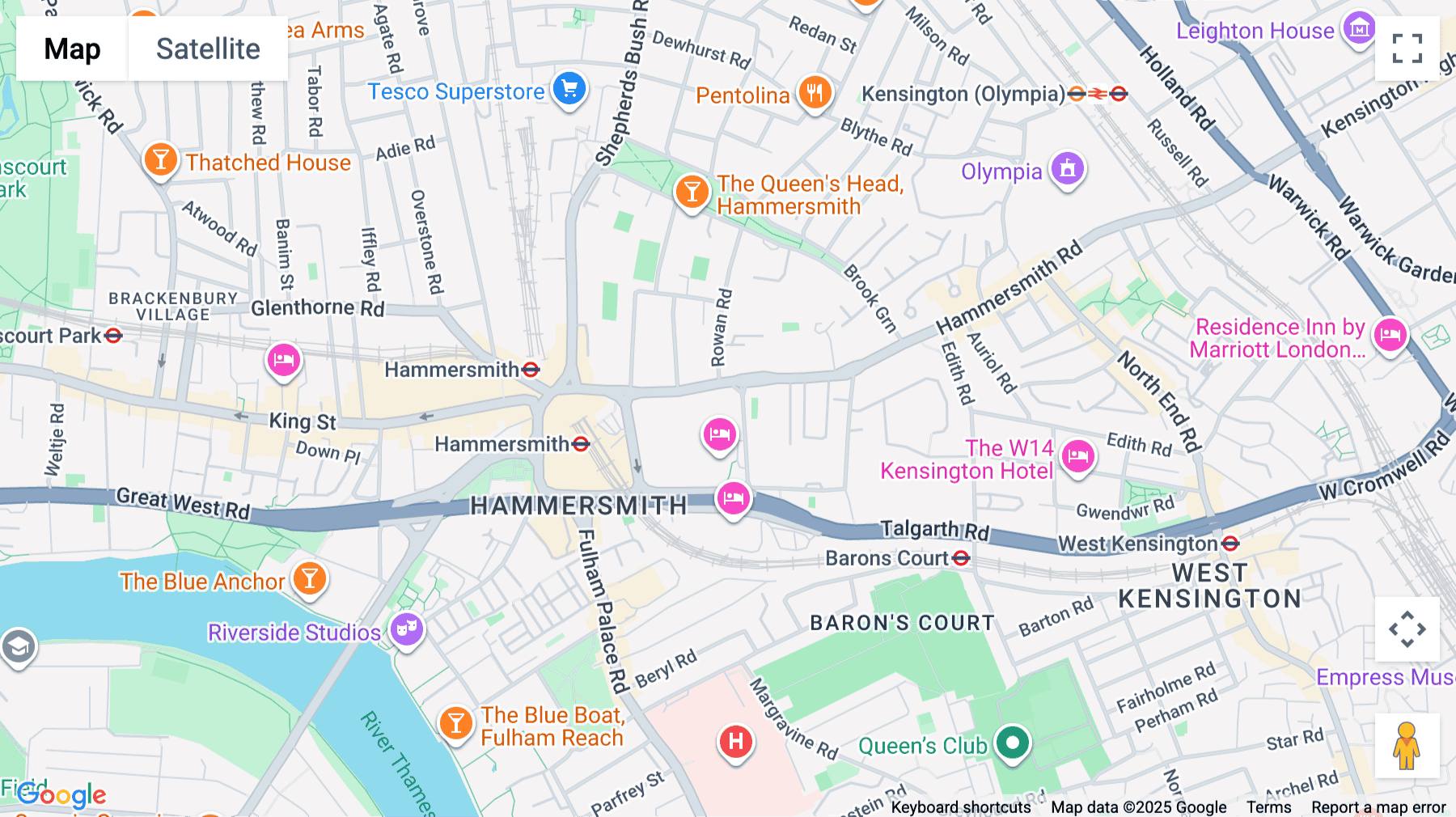 Click for interative map of 3 Shortlands, Hammersmith, London, London