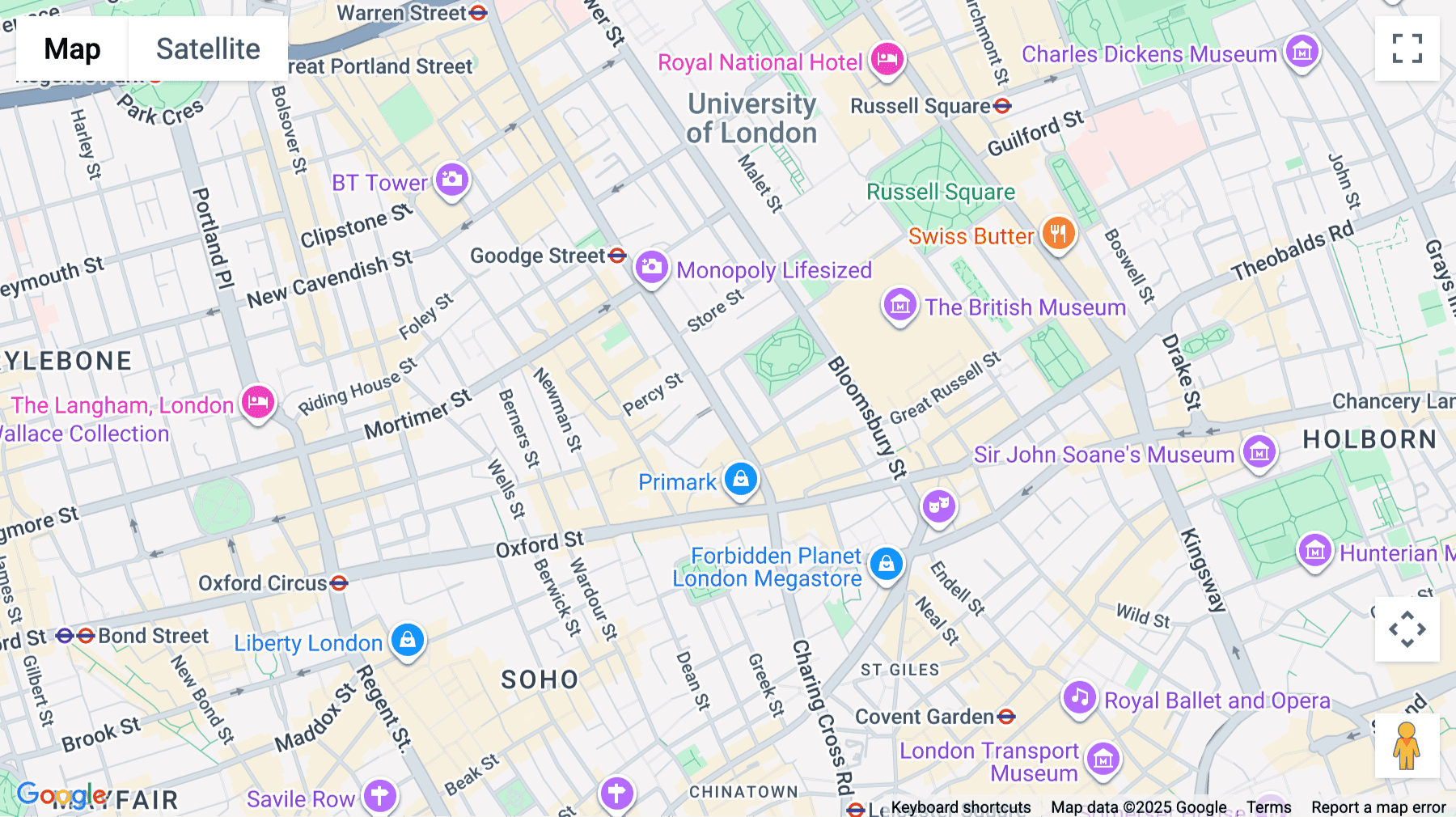 Click for interative map of 3rd Floor, 247 Tottenham Court Road, Fitzrovia, London, London
