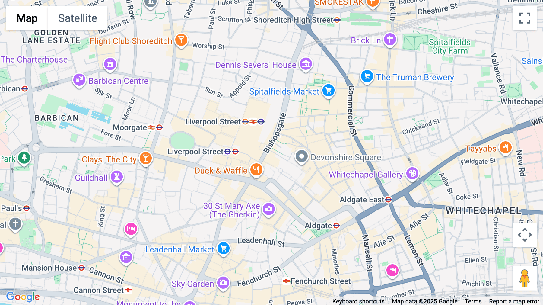 Click for interative map of Liverpool Street, 14 New Street, London, London