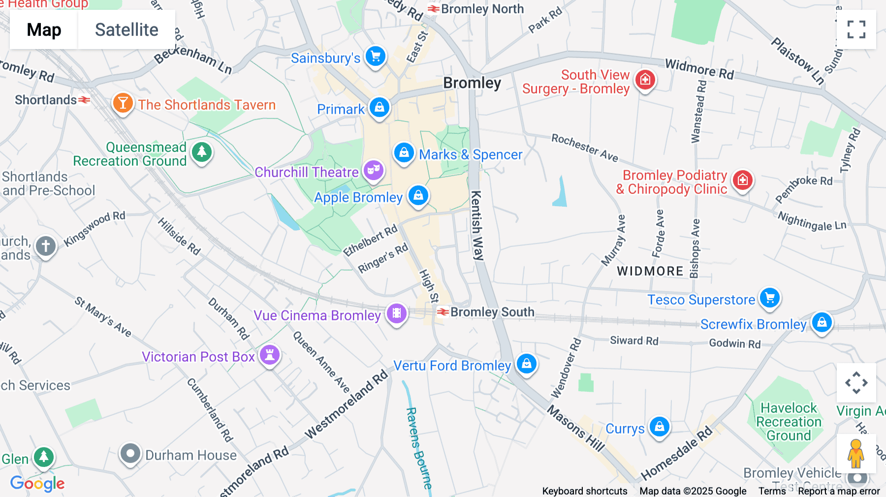 Click for interative map of 1 Elmfield Park, Bromley, London, London