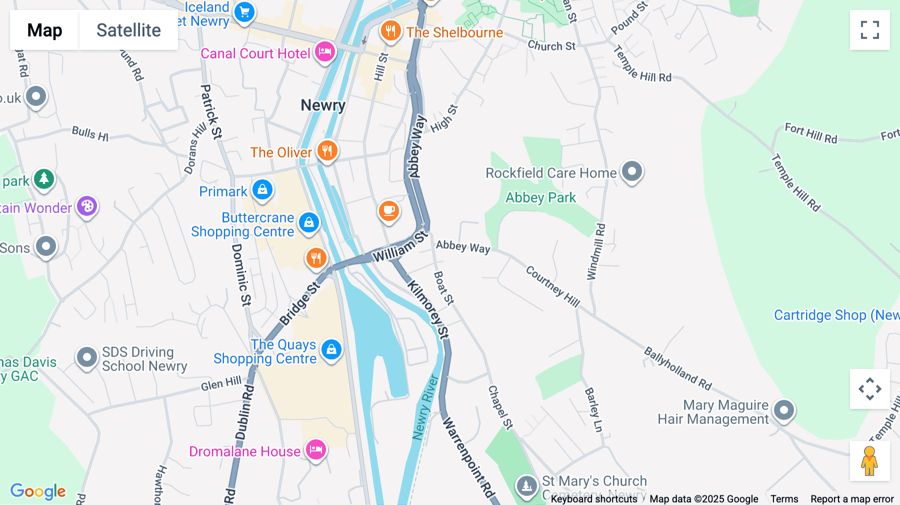 Click for interative map of Abbey Yard Studios, 1 Courtney Hill, Newry