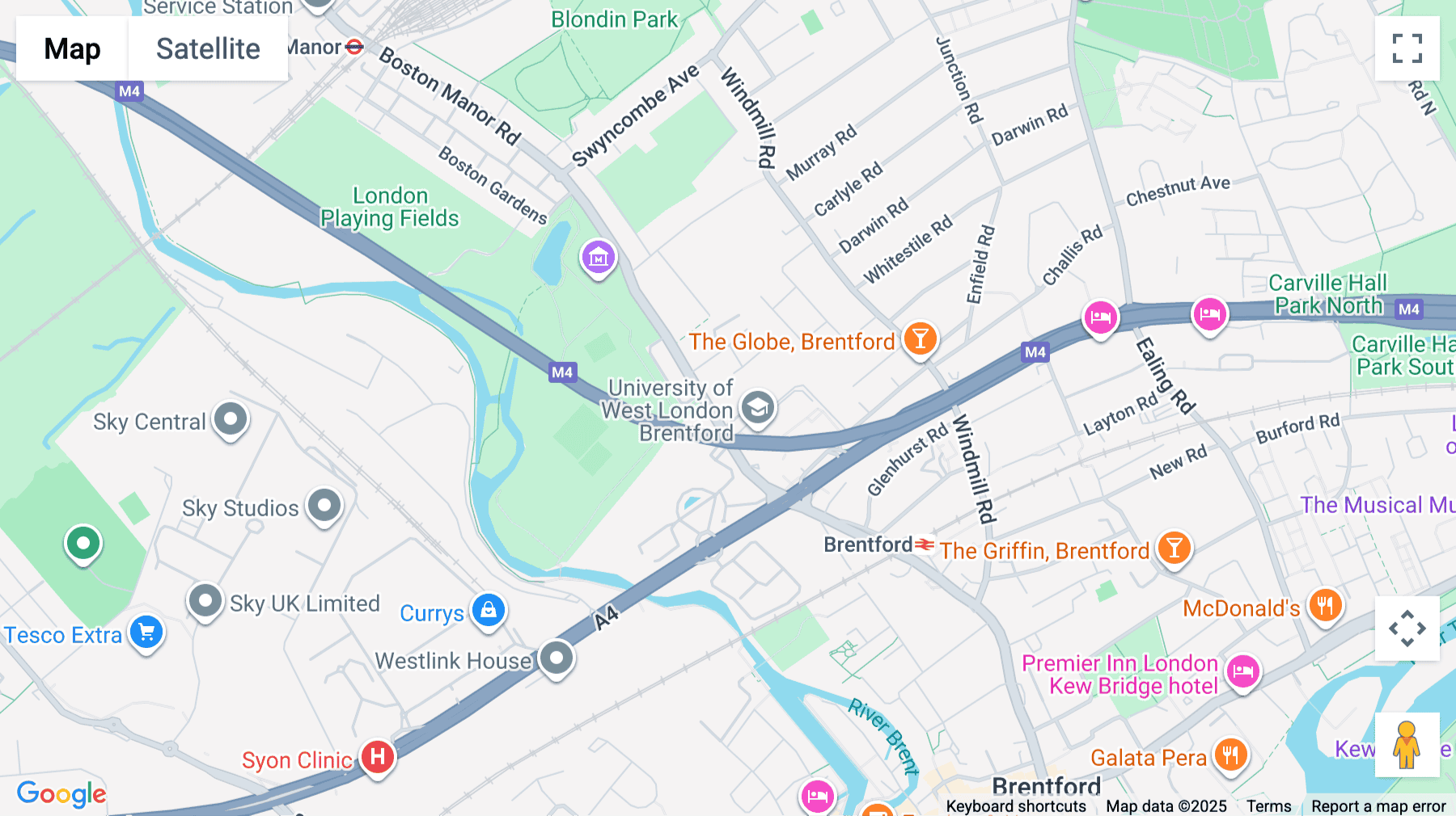 Click for interative map of Boston House Business Centre, 69-75 Boston Manor Road, Brentford