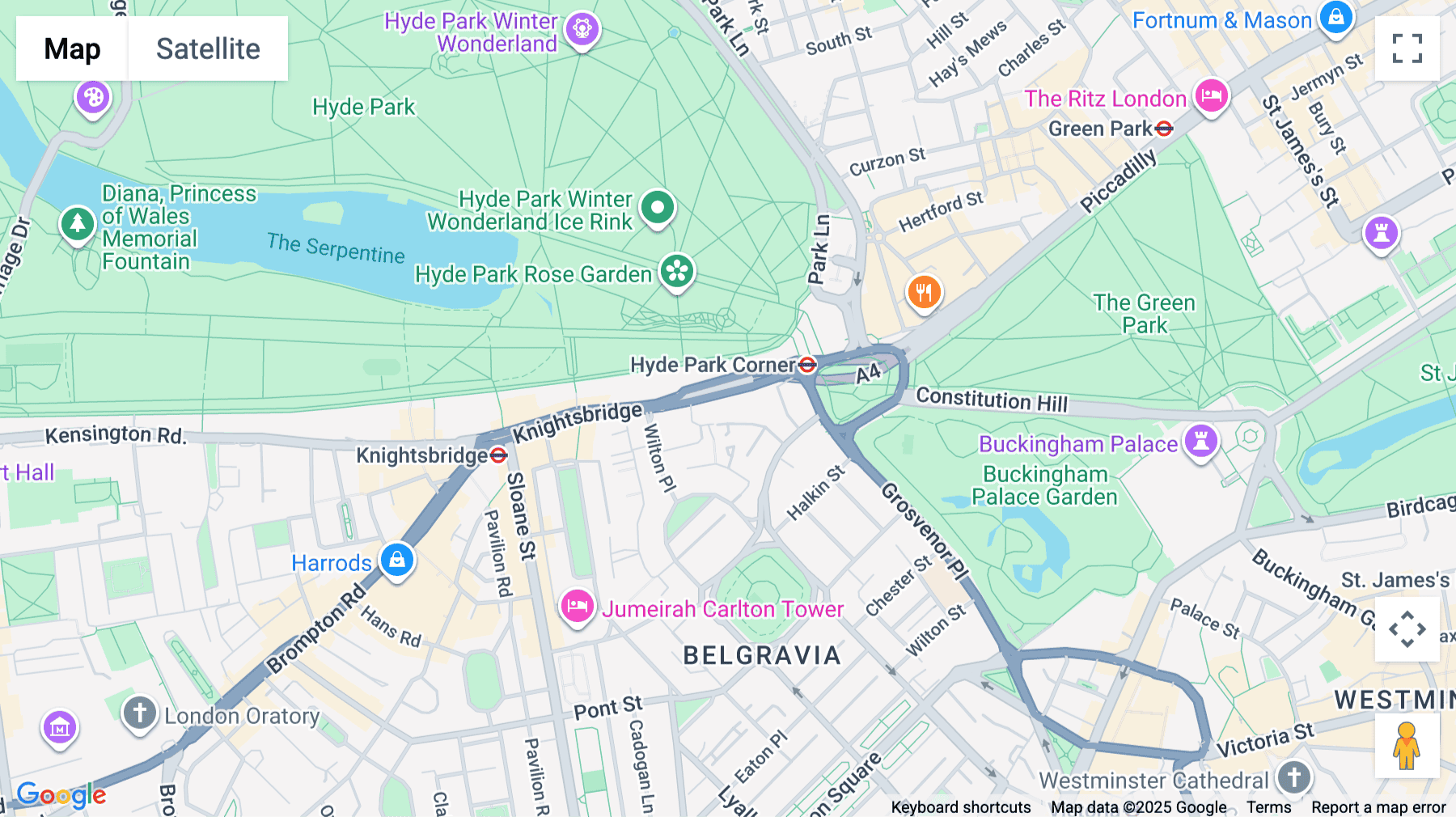 Click for interative map of 21 Knightsbridge, Belgravia, London, London