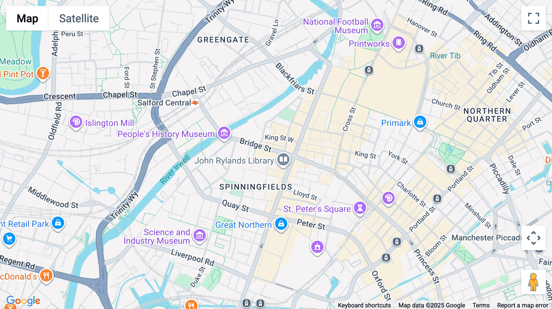 Click for interative map of Bridge Street Studios, 62 Bridge Street, Manchester, Manchester