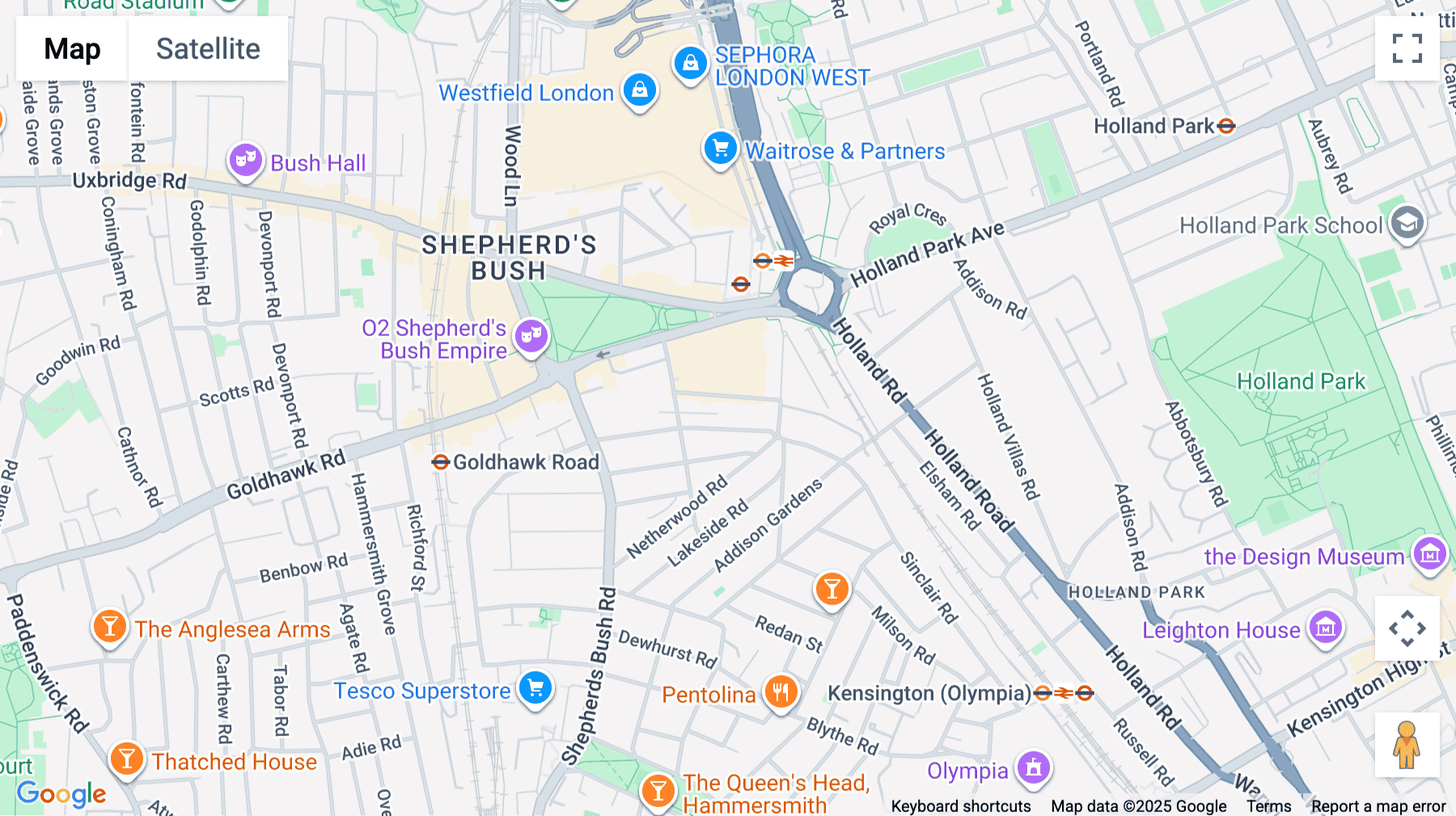 Click for interative map of The Shepherds Building, Charecroft Way, Hammersmith, London