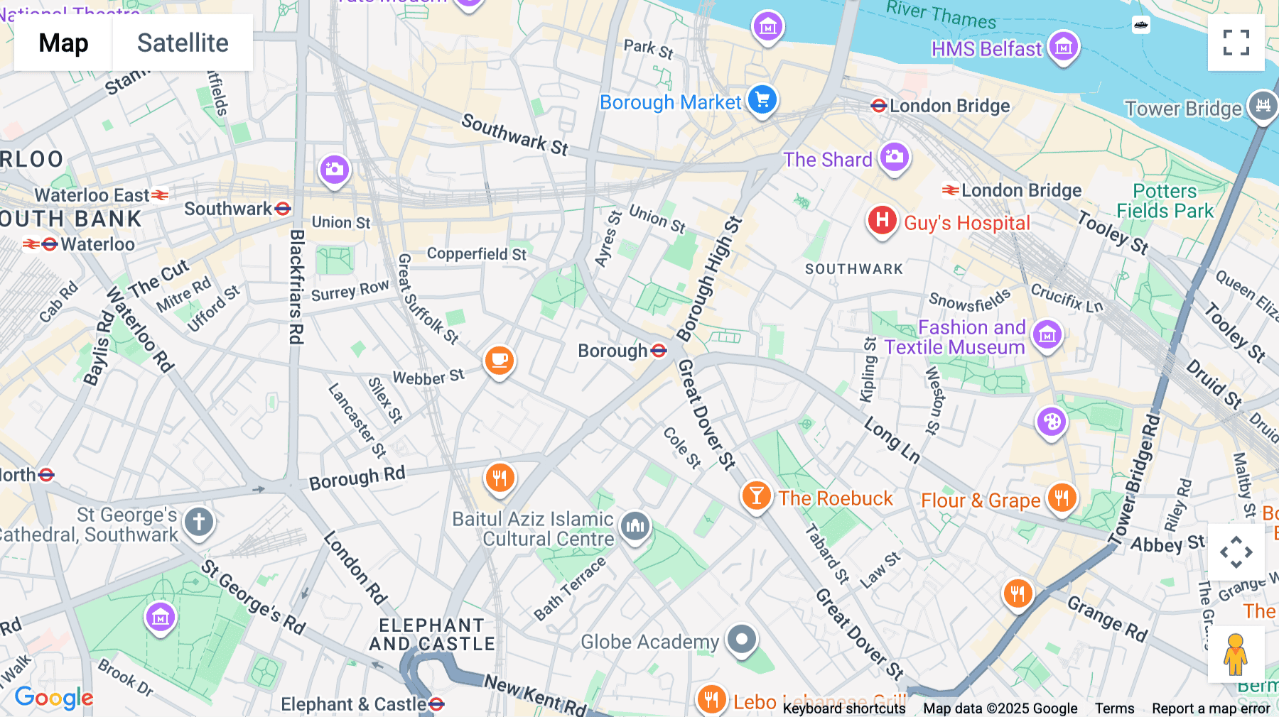 Click for interative map of 200 Borough High St, London