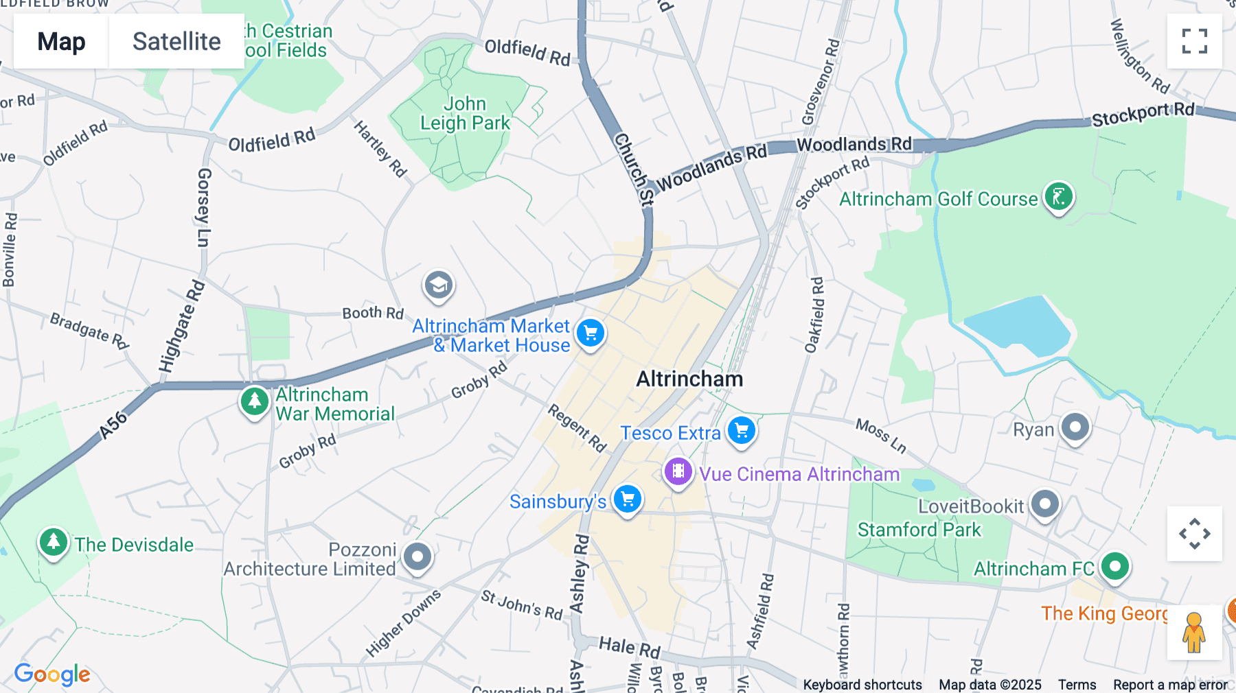 Click for interative map of WorkSmart Hub, 12-14 Shaw’s Road, Altrincham, Altrincham