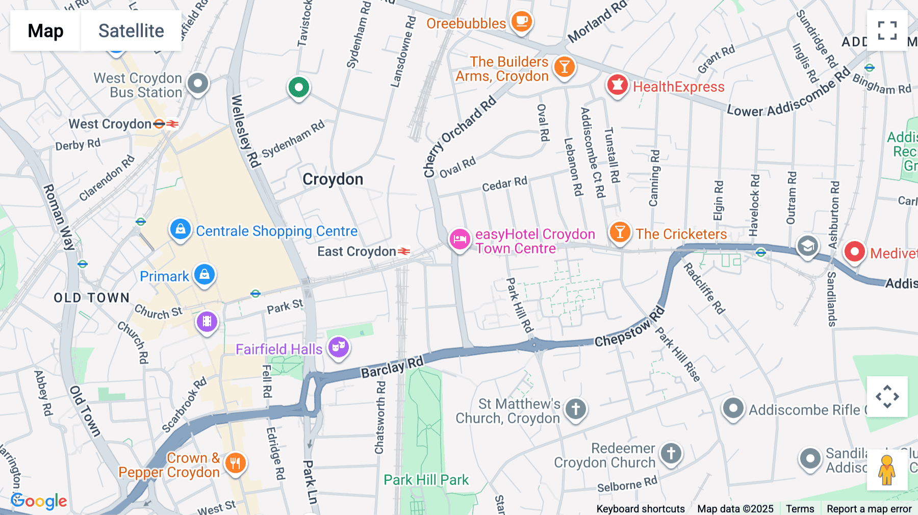 Click for interative map of 22 Addiscombe Road, Croydon, London