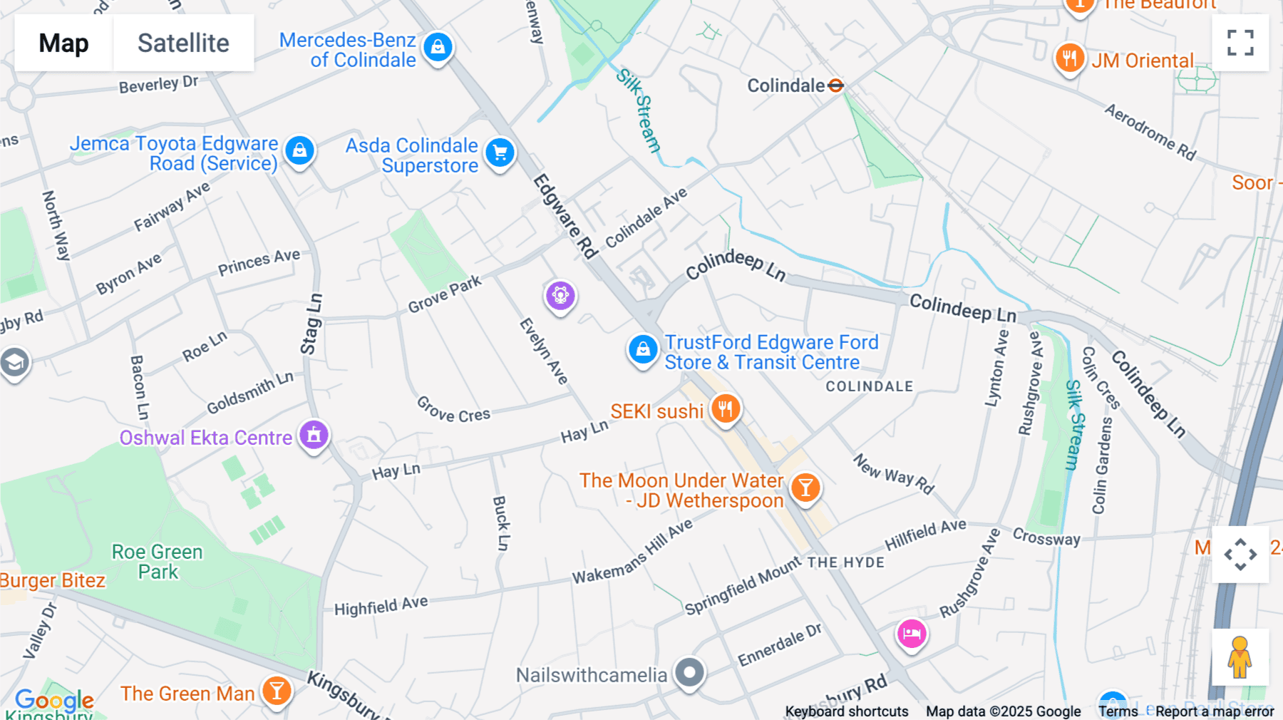 Click for interative map of 333 Edgware Road, Colindale, London, London