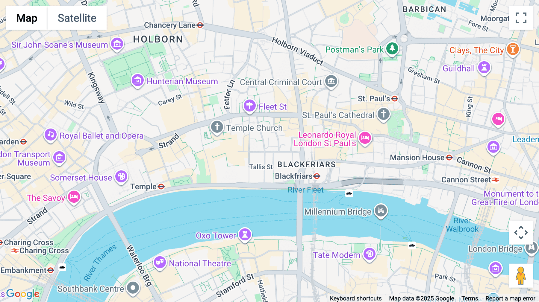 Click for interative map of Blackfriars, 22 Tudor Street, London, London