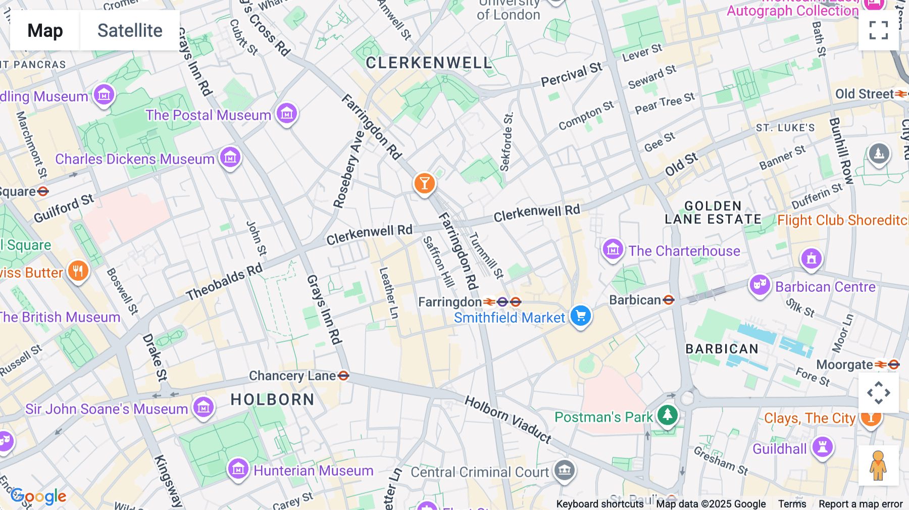 Click for interative map of The Bond Works, 77 Farringdon Road, London, London