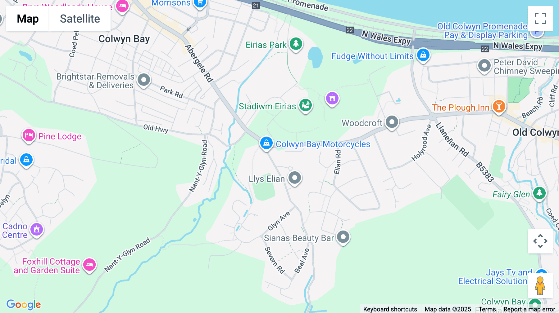 Click for interative map of Plas Eirias Business Centre, Abergele Road, Colwyn Bay, Colwyn Bay