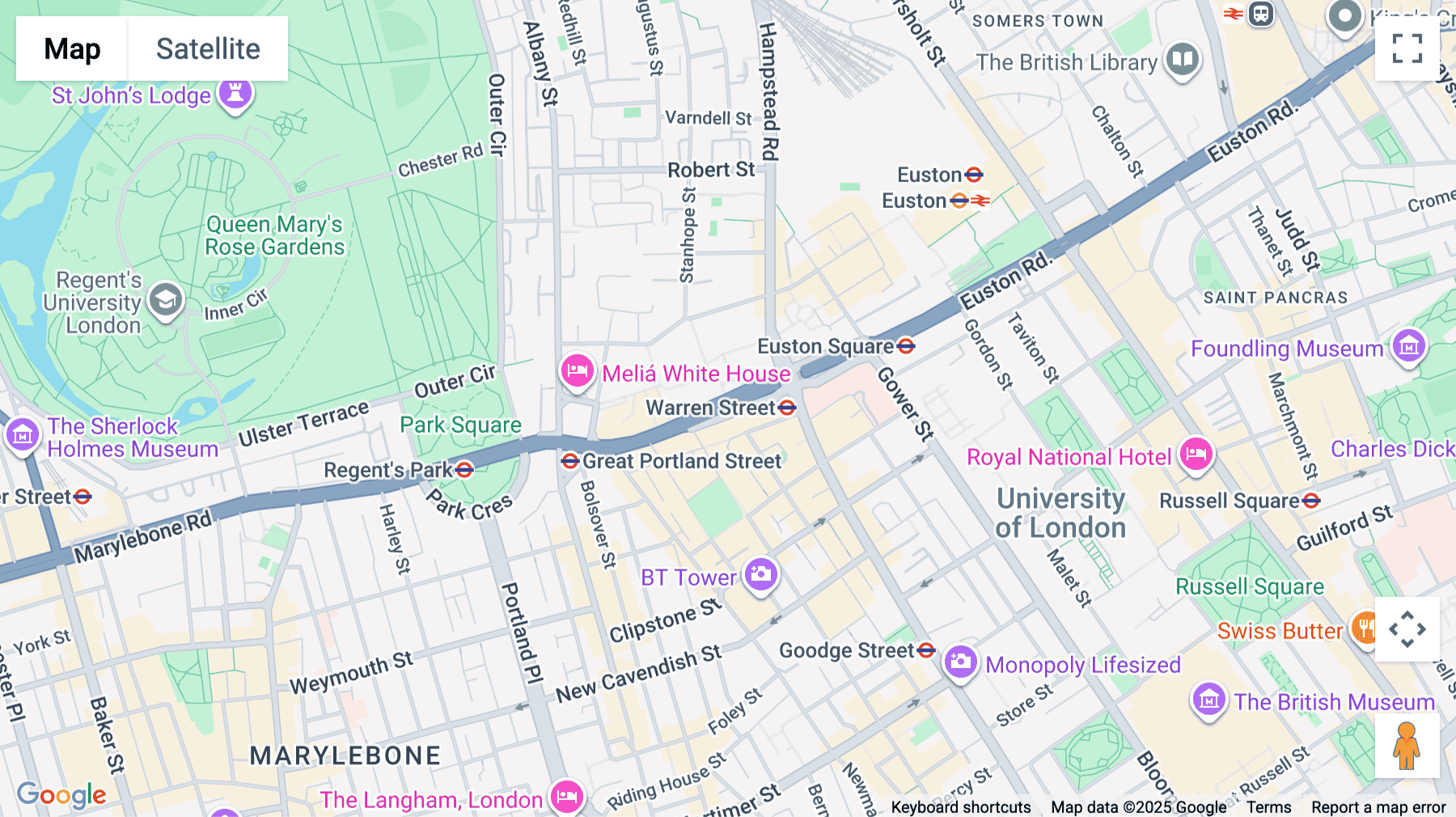Click for interative map of 307 Euston Road, London, London