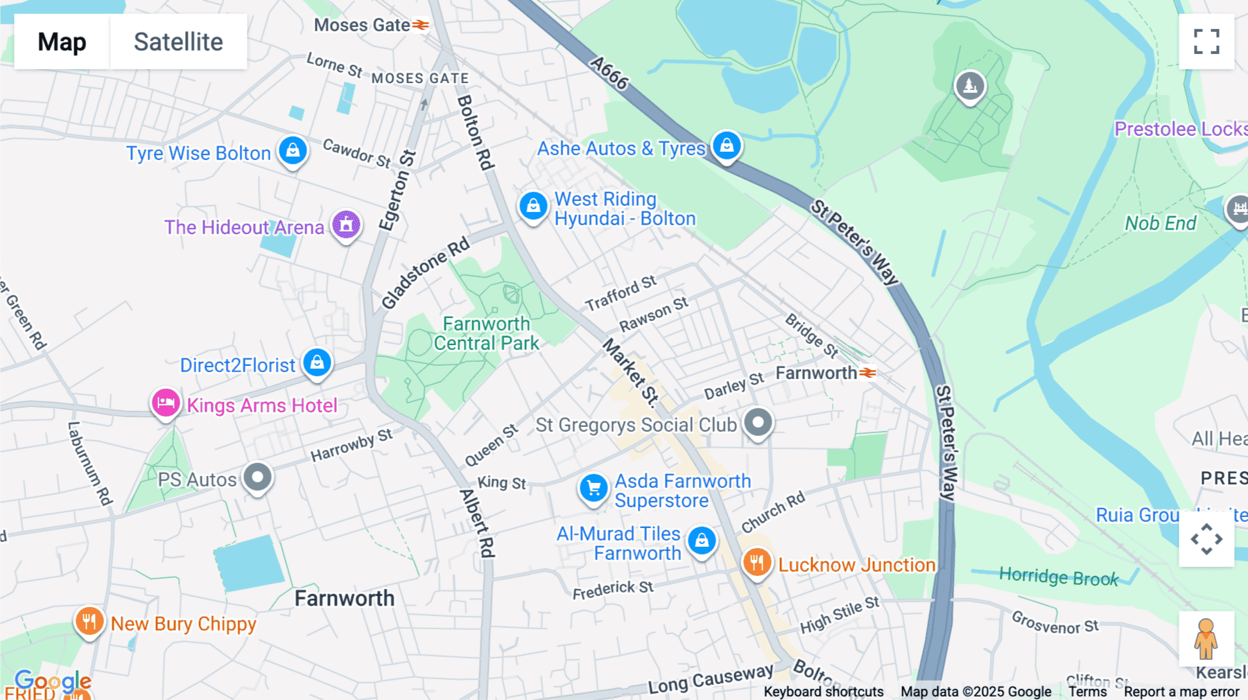 Click for interative map of Miller House, 47-49 Market Street, Farnworth, Farnworth