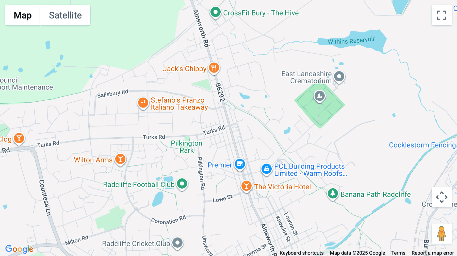 Click for interative map of Brighton House, Turks Road, Radcliffe, Radcliffe