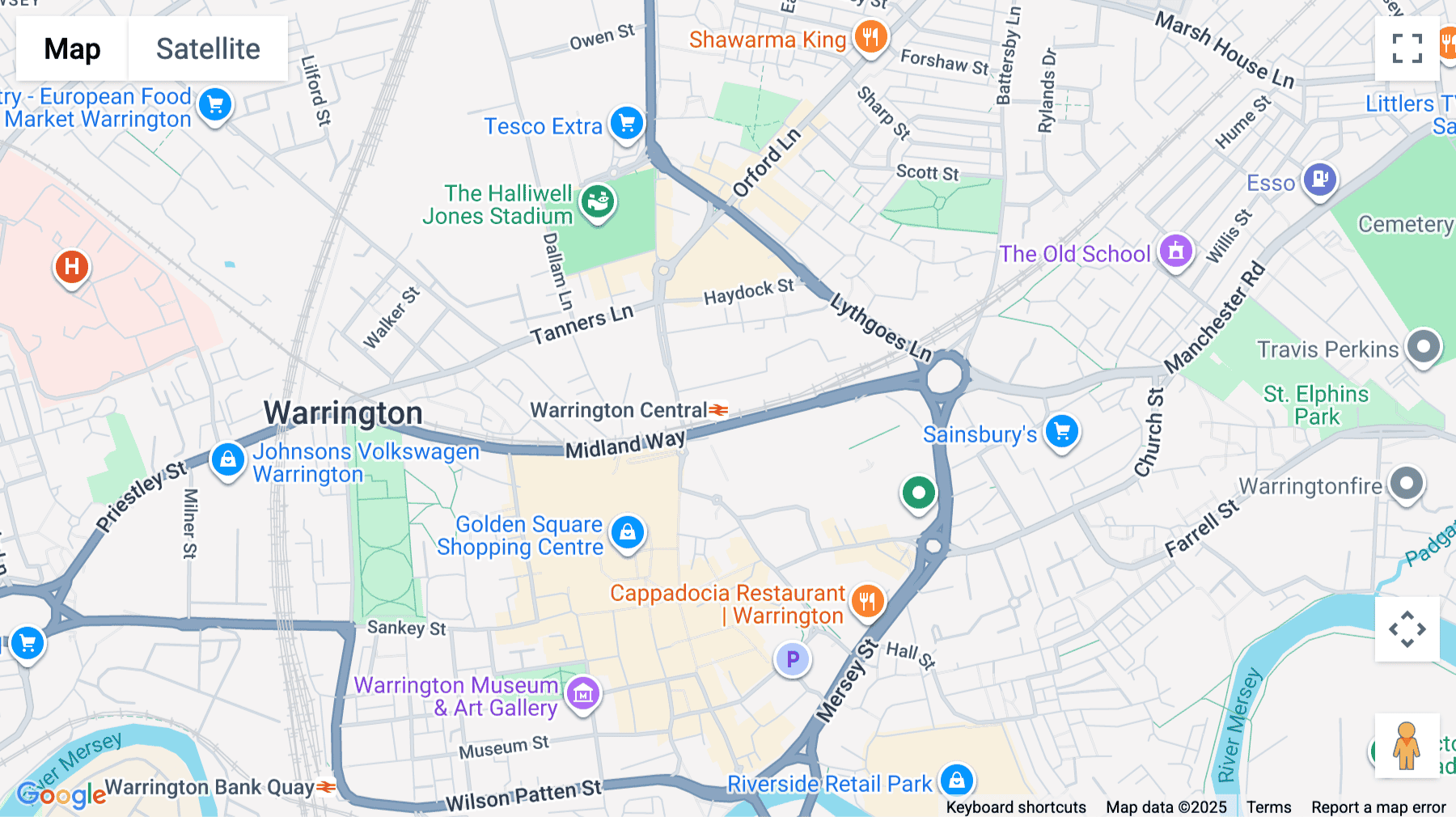 Click for interative map of Station House, Central Way, Warrington, Warrington