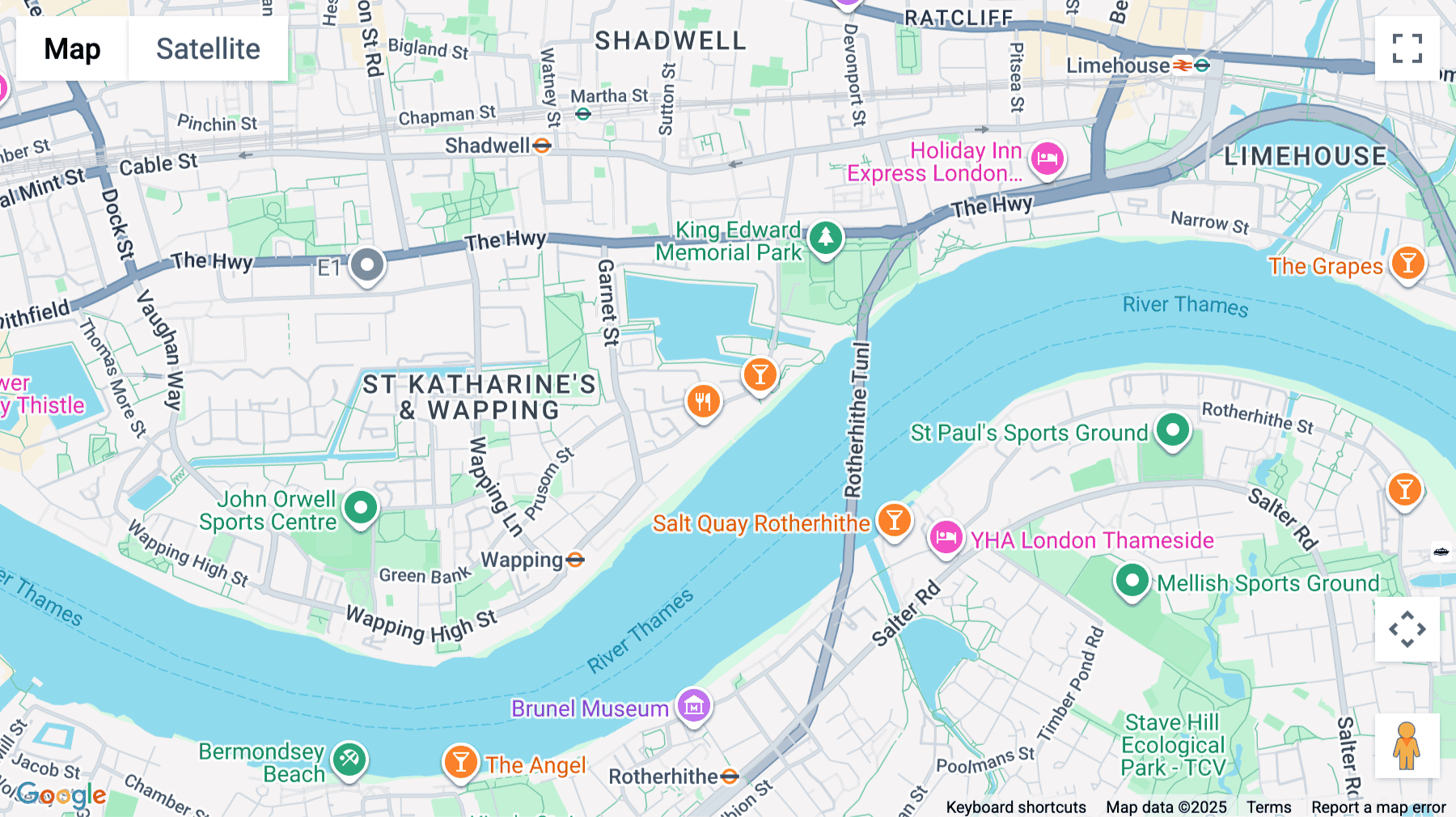 Click for interative map of Unit 2 Thorpes Yard, 61 Wapping Wall, London
