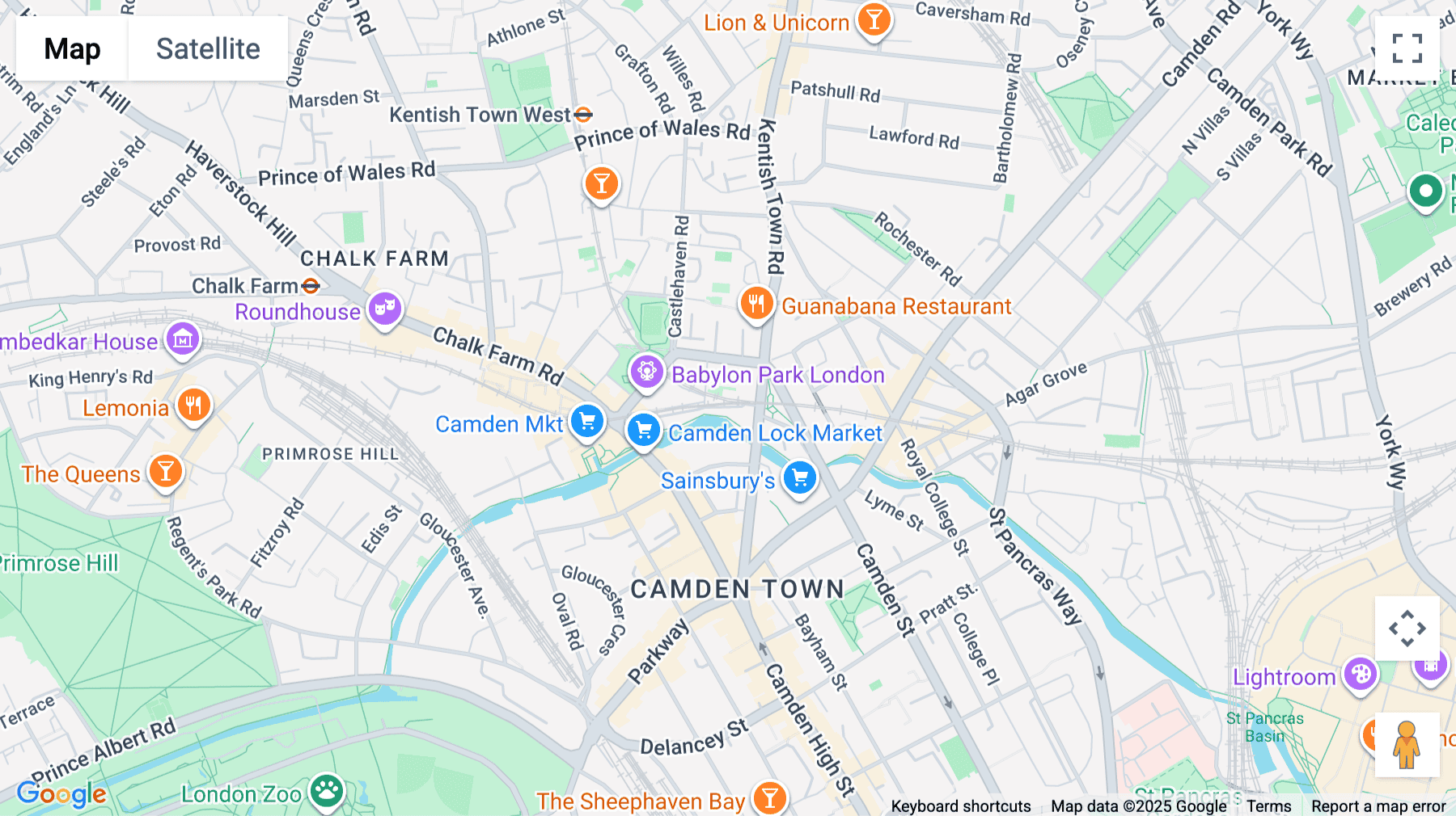 Click for interative map of Hawley Wharf, 47 Kentish Town Road, Camden, London