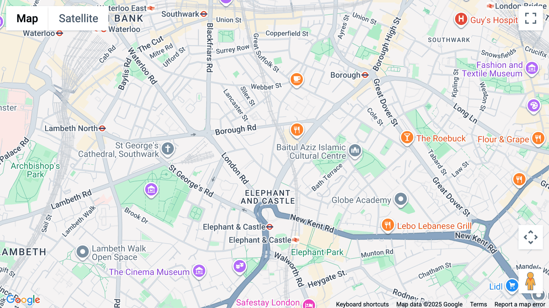 Click for interative map of 241 & 251 Southwark Bridge Road, SE1 6FJ, London