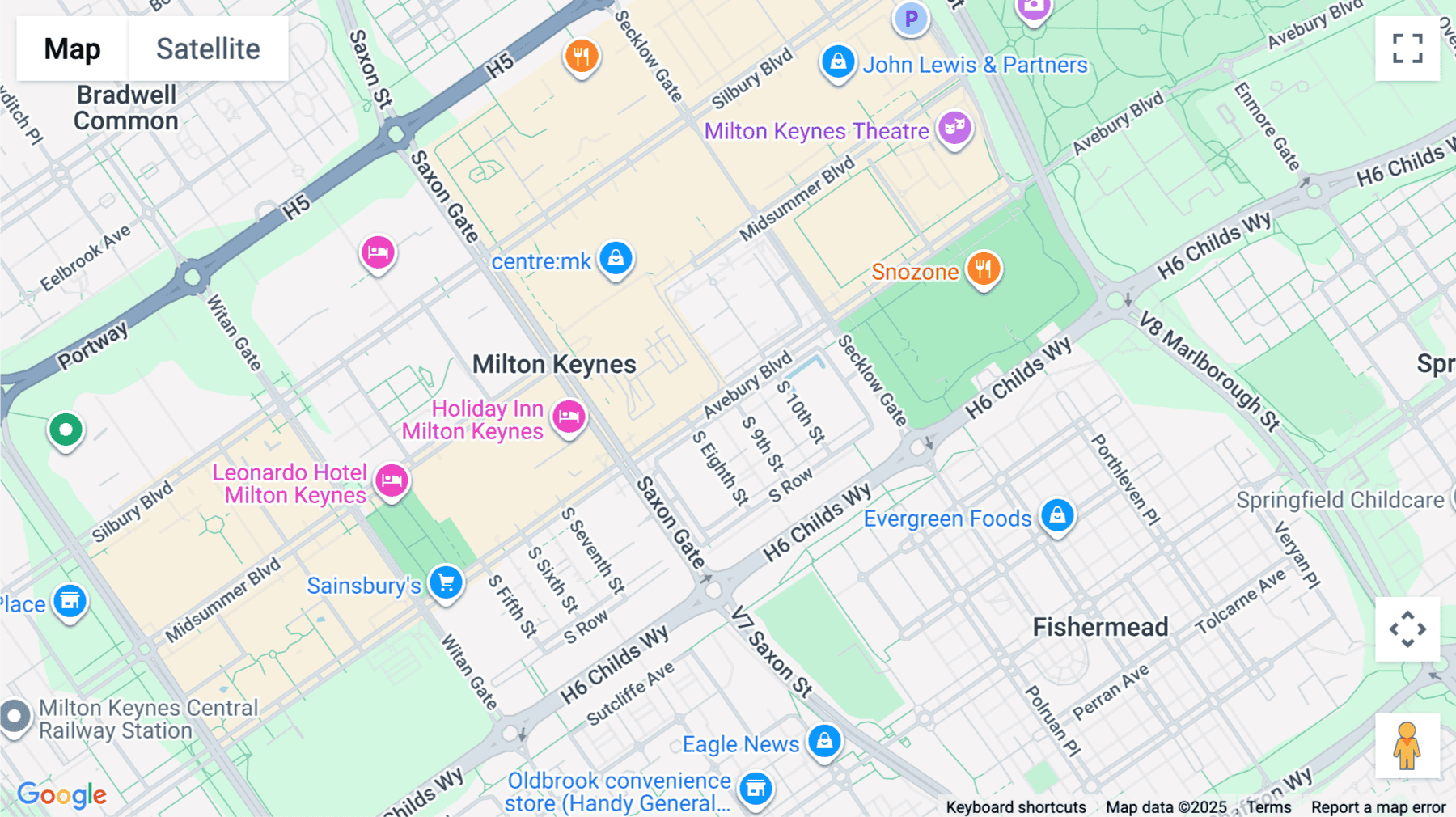 Click for interative map of 100 Avebury Boulevard, Milton Keynes, Milton Keynes