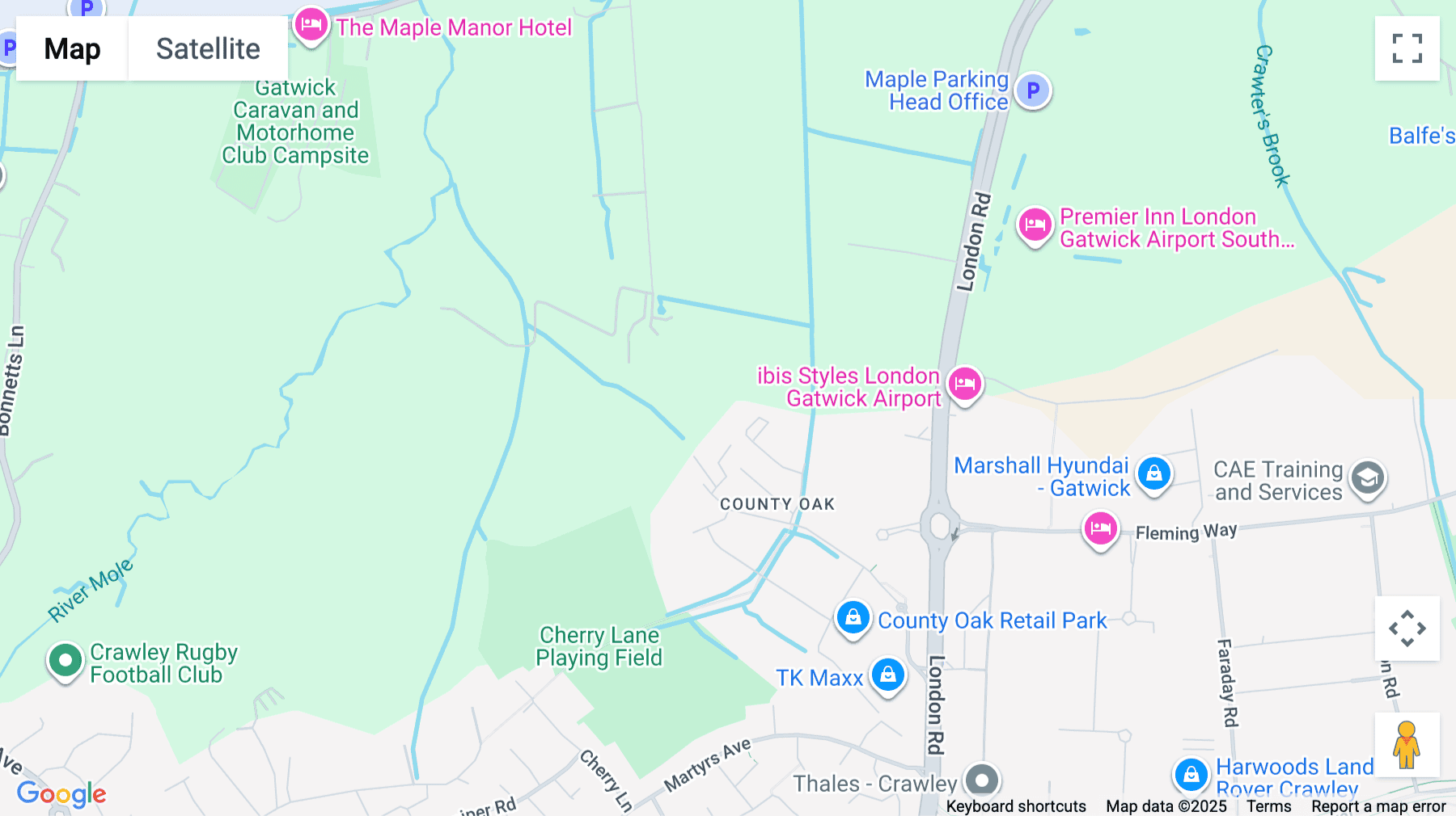 Click for interative map of Amberley Court, Whitworth Road, Crawley, Crawley