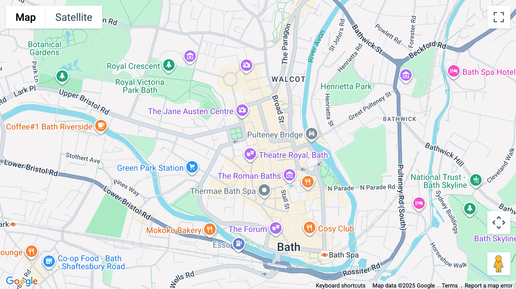 Click for interative map of 4 Queen Street, Bath, BA1 1HE, Bath