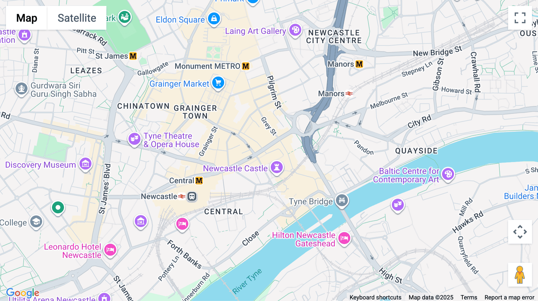 Click for interative map of 26 Mosley Street, Newcastle Upon Tyne, NE1 1DF, Newcastle
