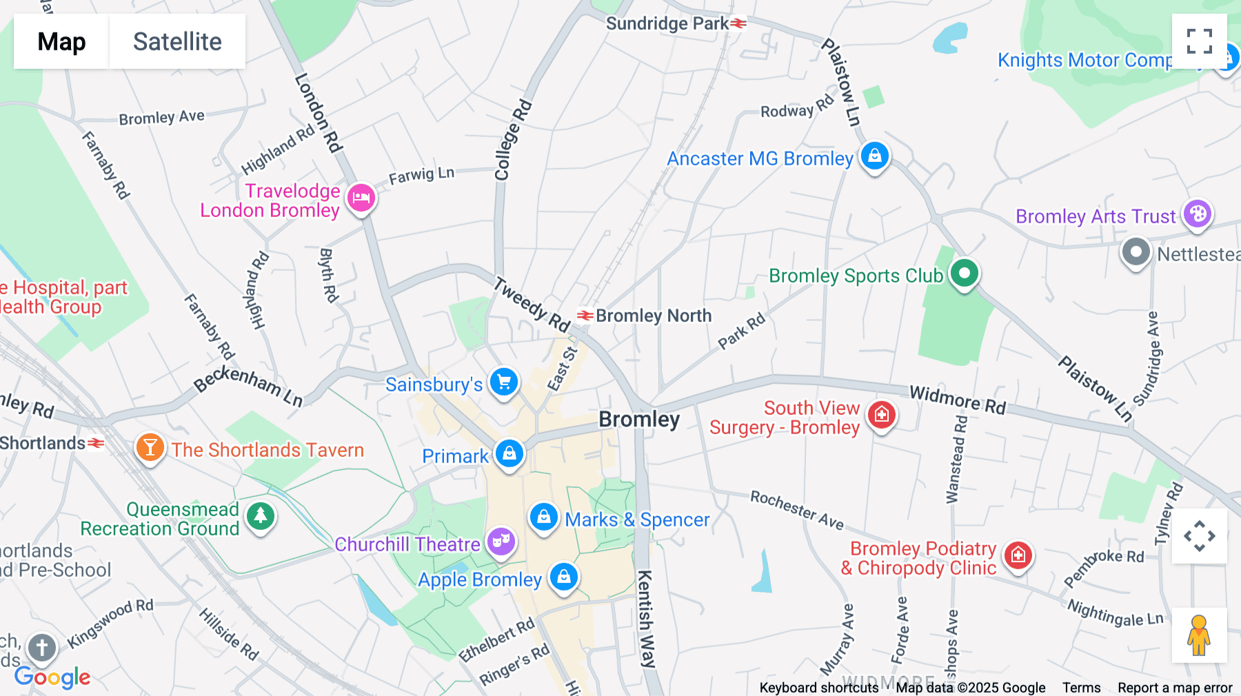 Click for interative map of Newman Flexible Workspace, Commercial House, 2/2A Newman Road, Bromley, Kent, Bromley