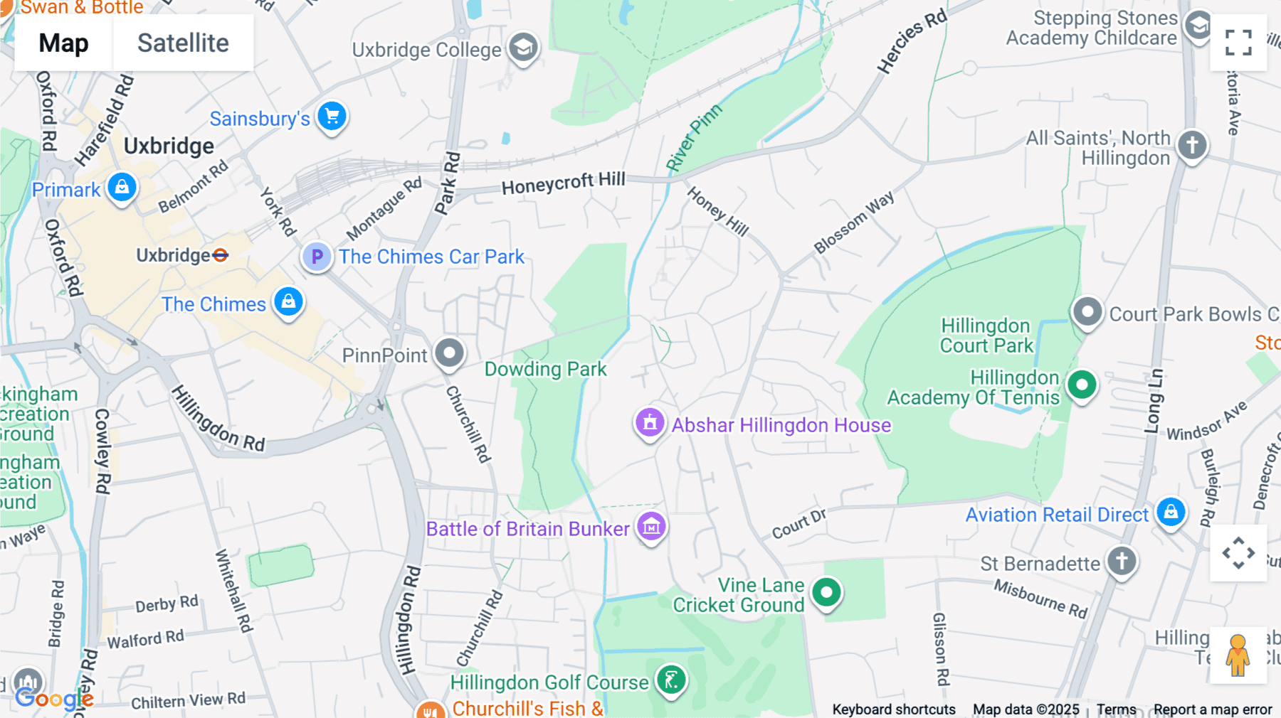 Click for interative map of Hillingdon House, Wren Avenue, UB10 0FZ, Uxbridge