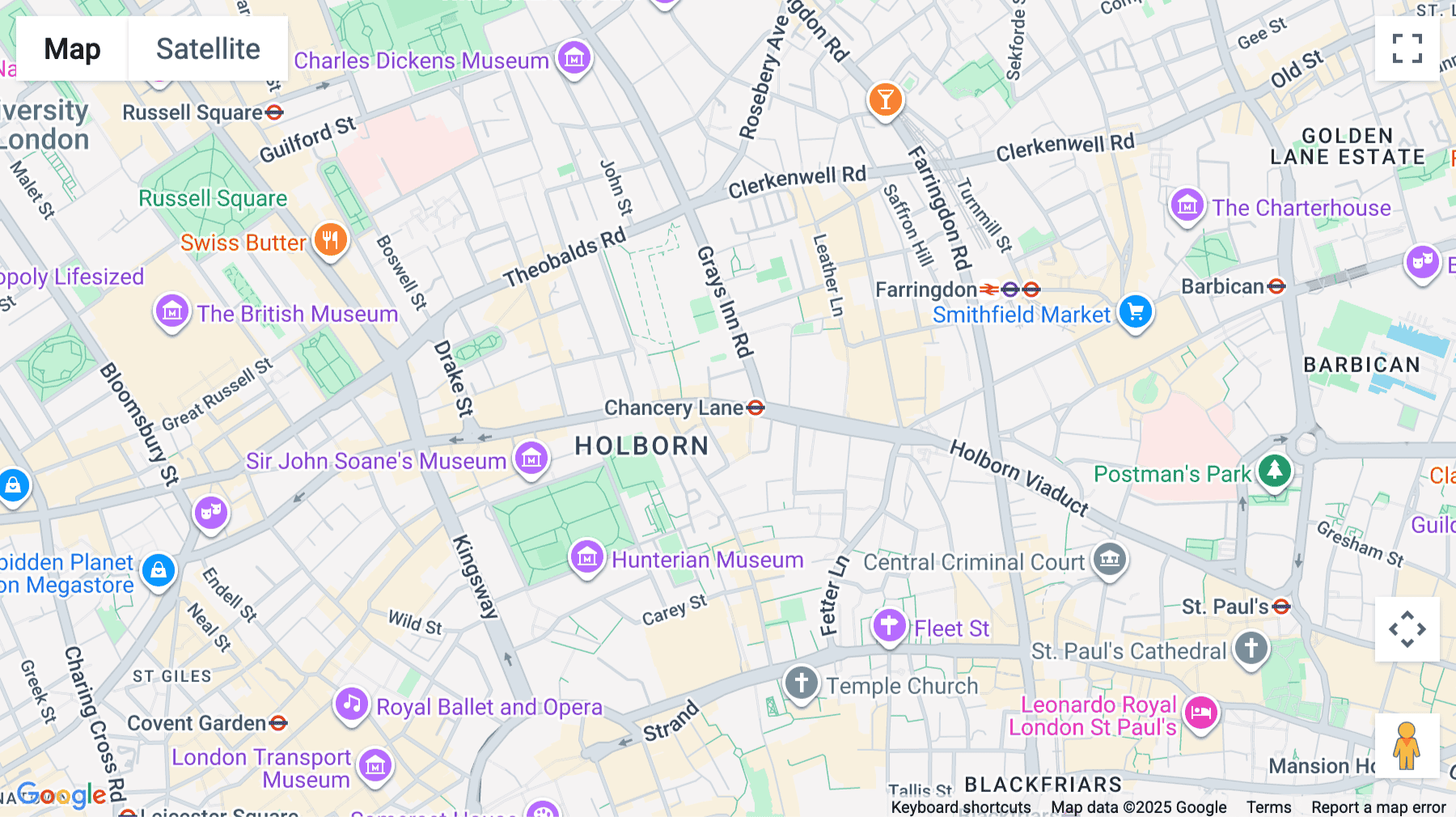 Click for interative map of 322 High Holborn, WC1V 7PB, London