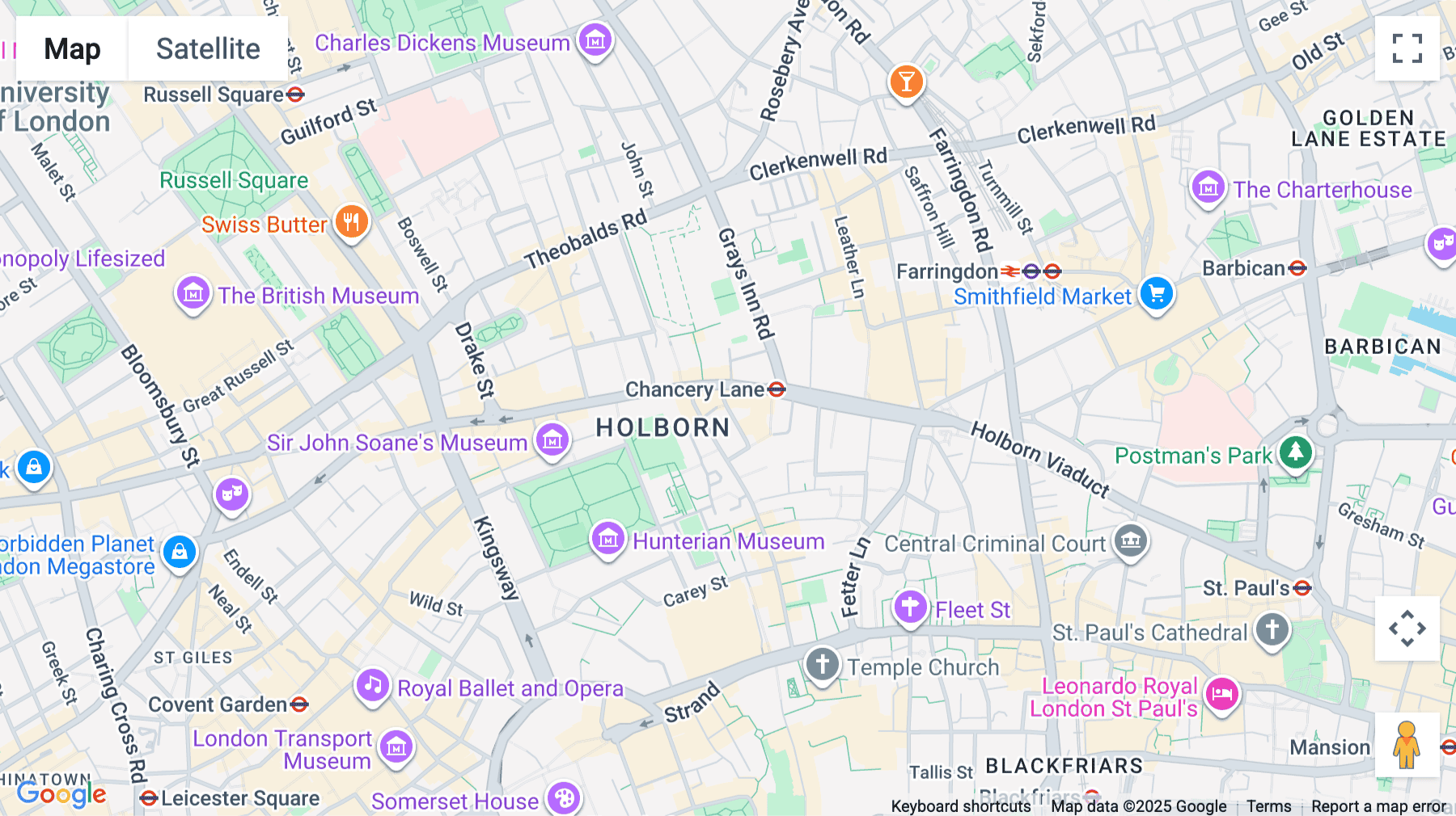 Click for interative map of 44 Southampton Buildings, WC2A 1AP, London