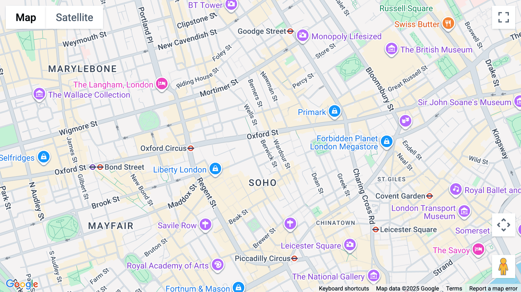 Click for interative map of Waverley House, 7-12 Noel St, Soho, London