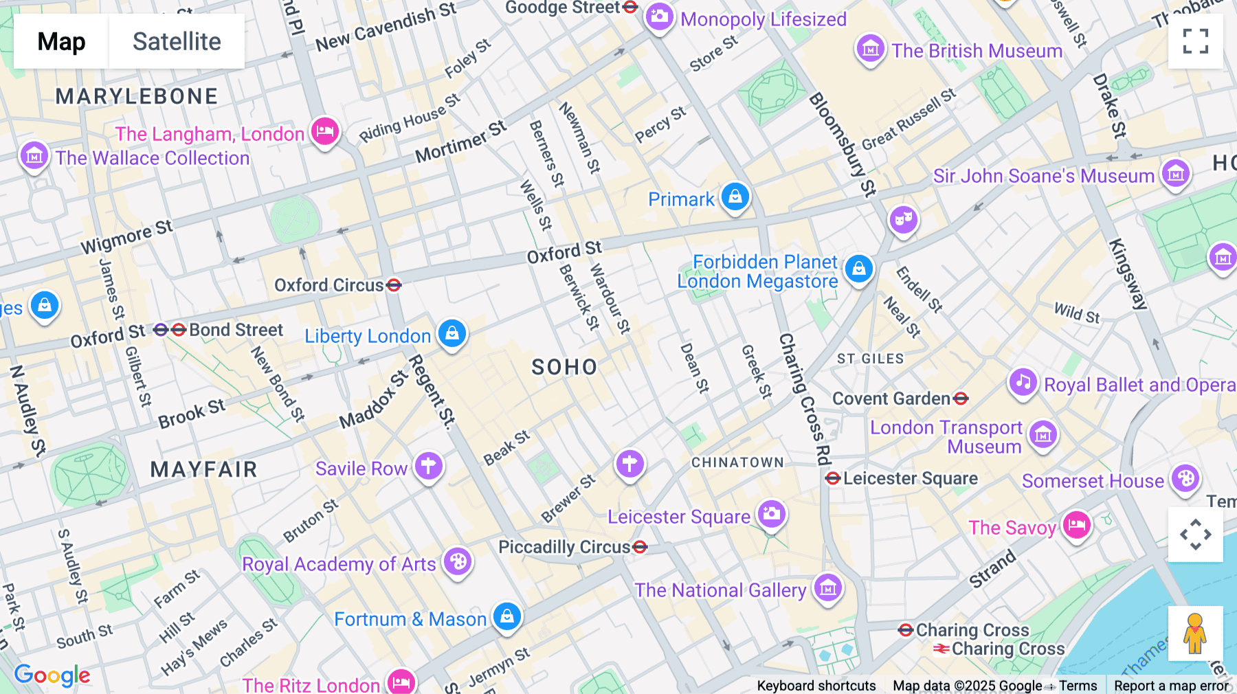 Click for interative map of 9-11 Broadwick Street, Soho, London