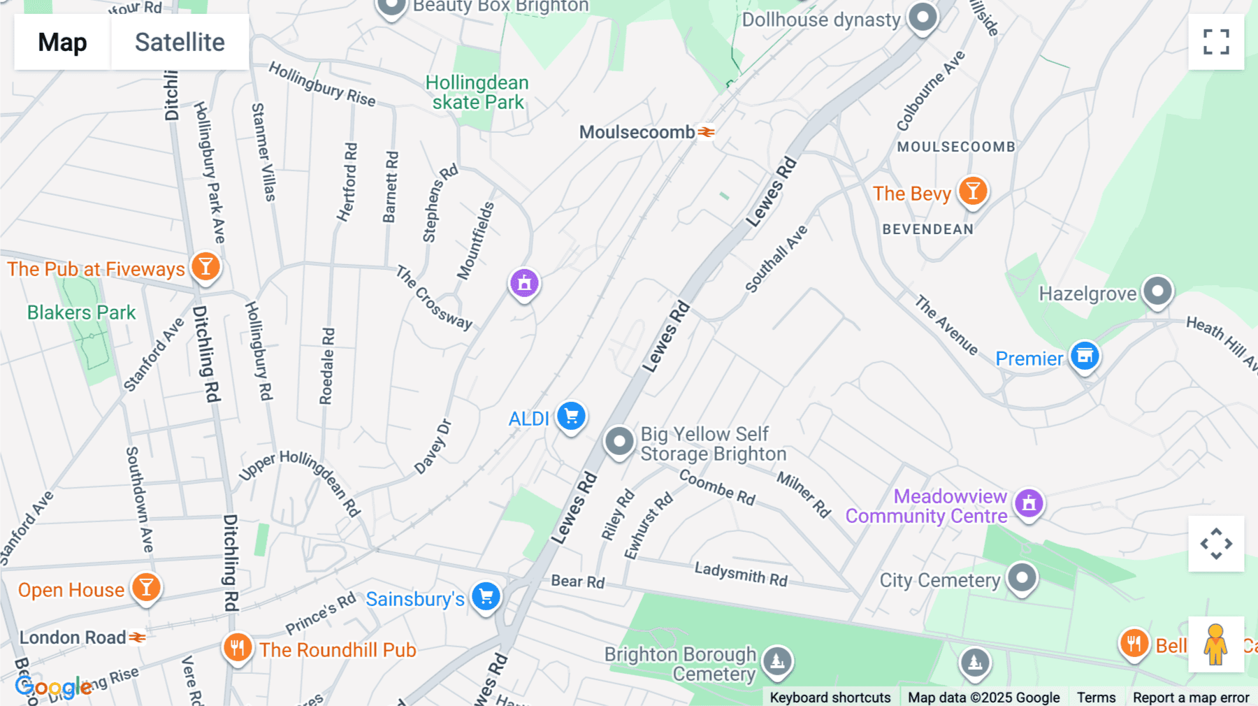 Click for interative map of Preston Barracks, Lewes Road, Brighton, Brighton