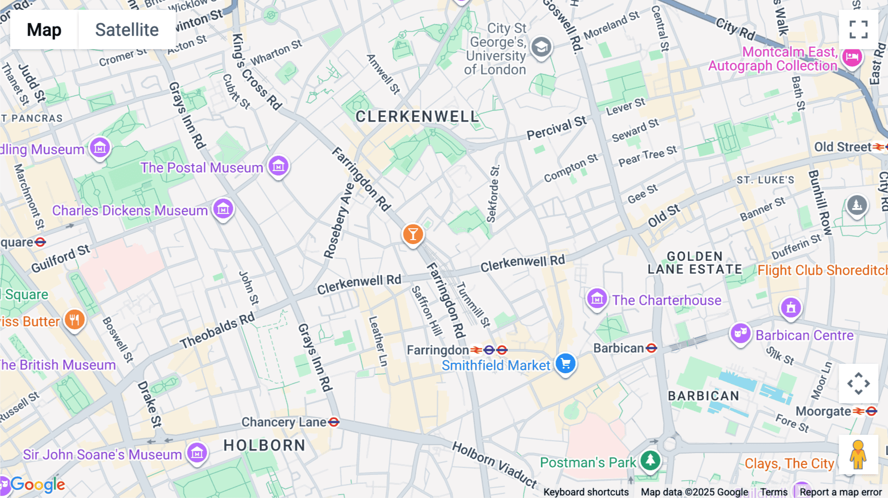 Click for interative map of 18 Farringdon Lane, Farringdon, London, London