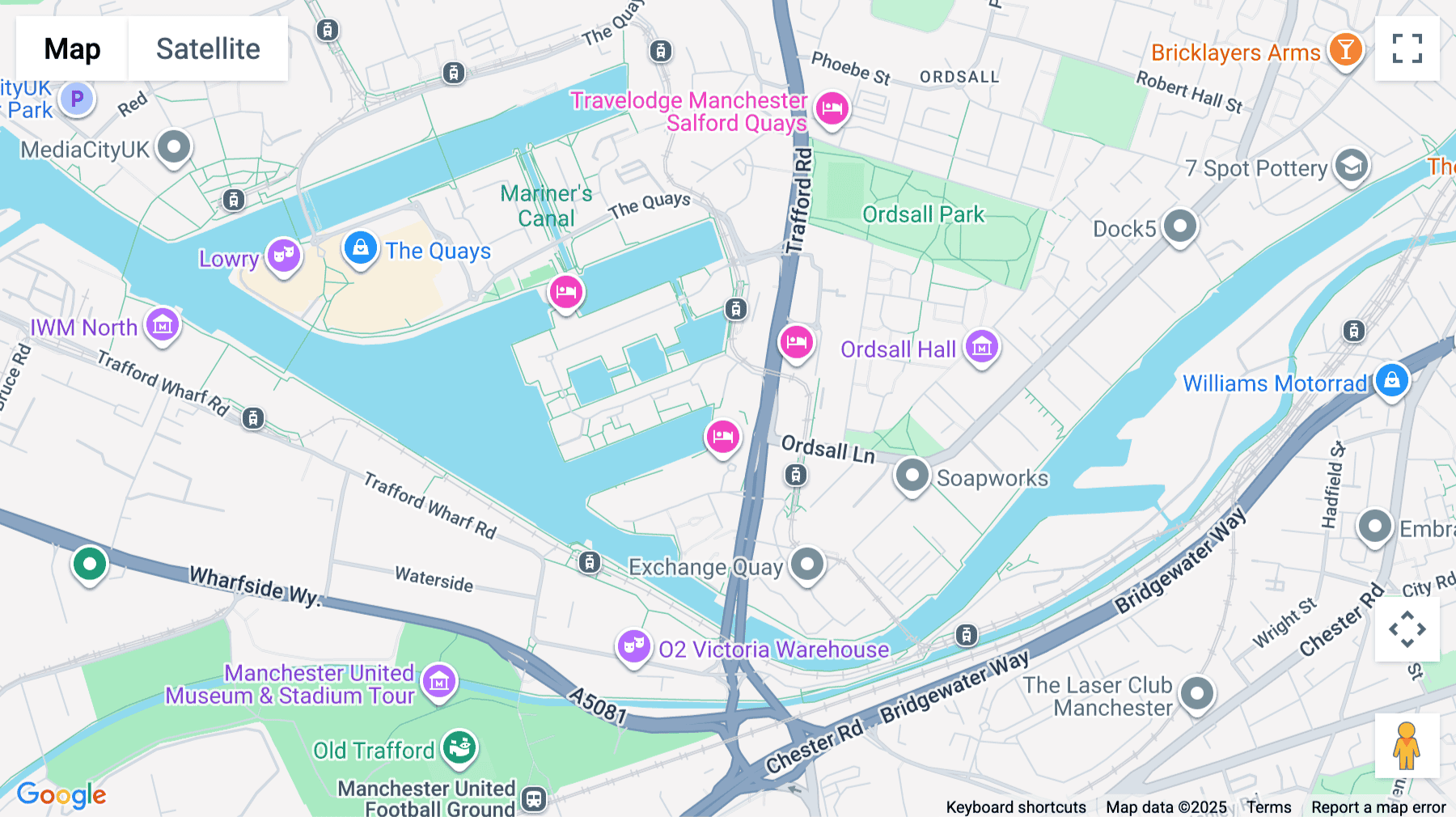 Click for interative map of The Junction at Merchants Quay, Salford Quays, Manchester