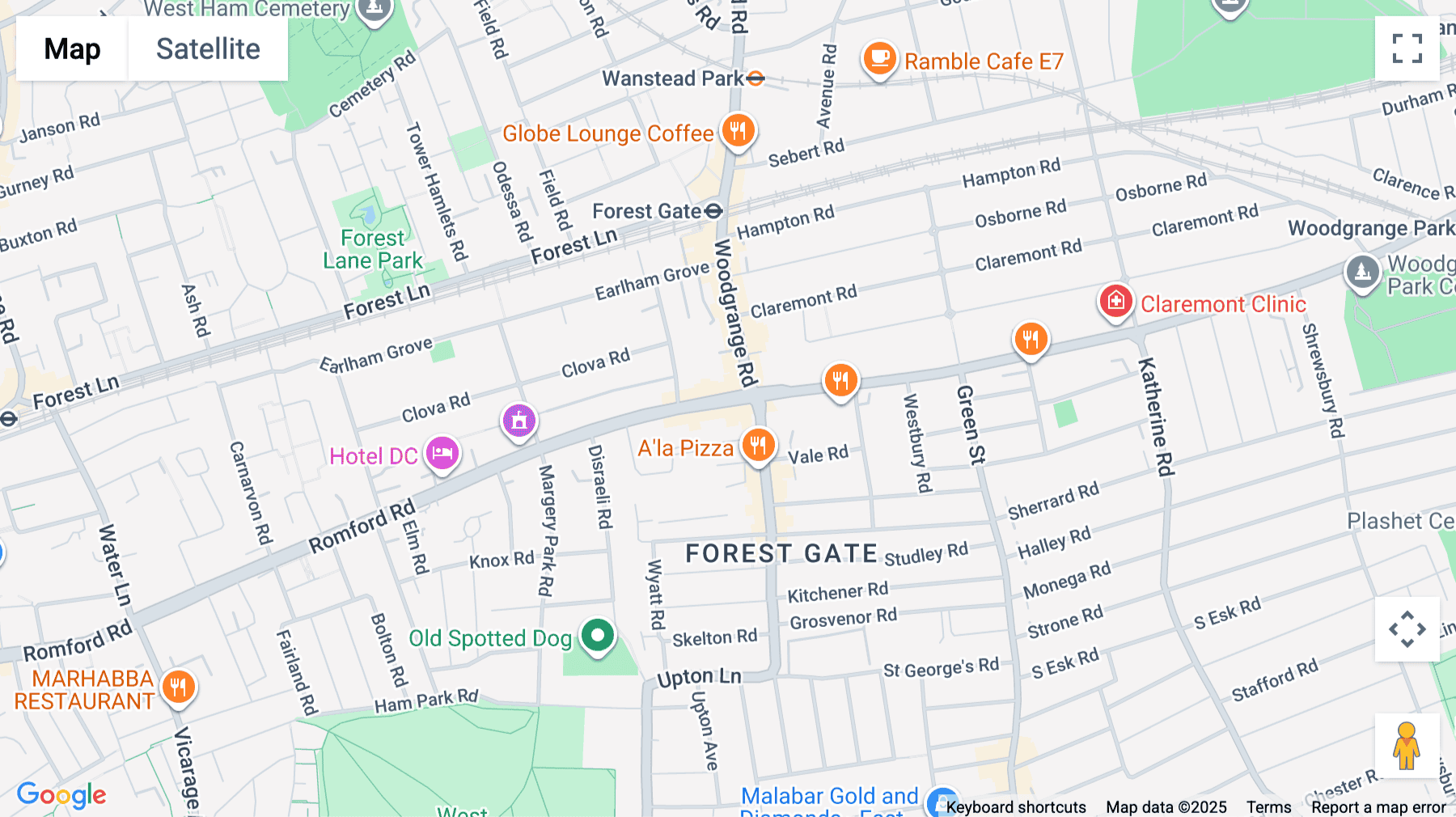 Click for interative map of 298 Romford Road, London, London