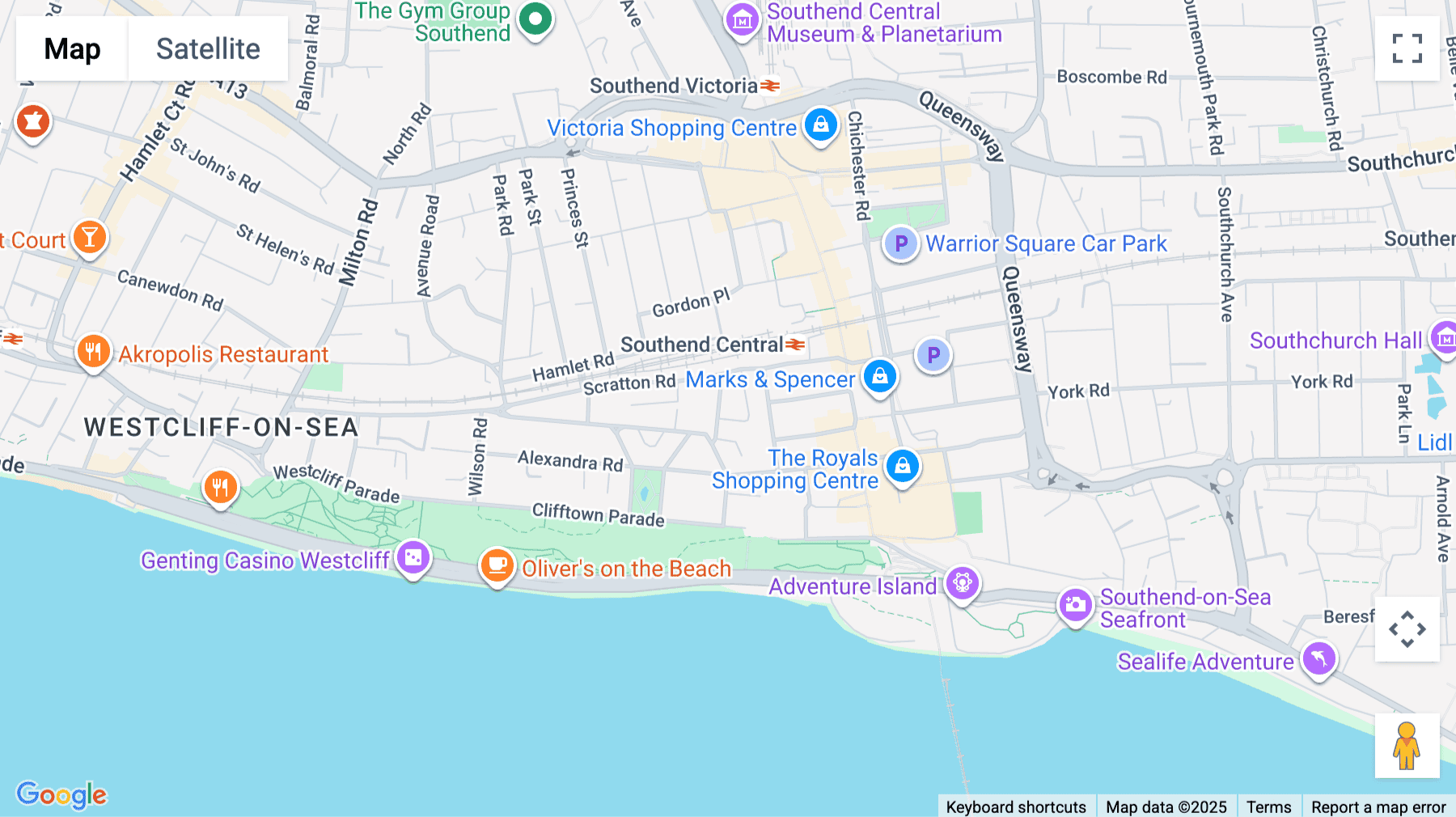Click for interative map of First Floor, 6 Nelson Street, Southend-on-Sea, Southend-on-Sea