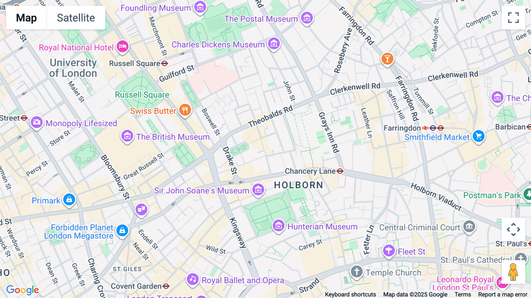 Click for interative map of 20 Red Lion St, Holborn, London, London