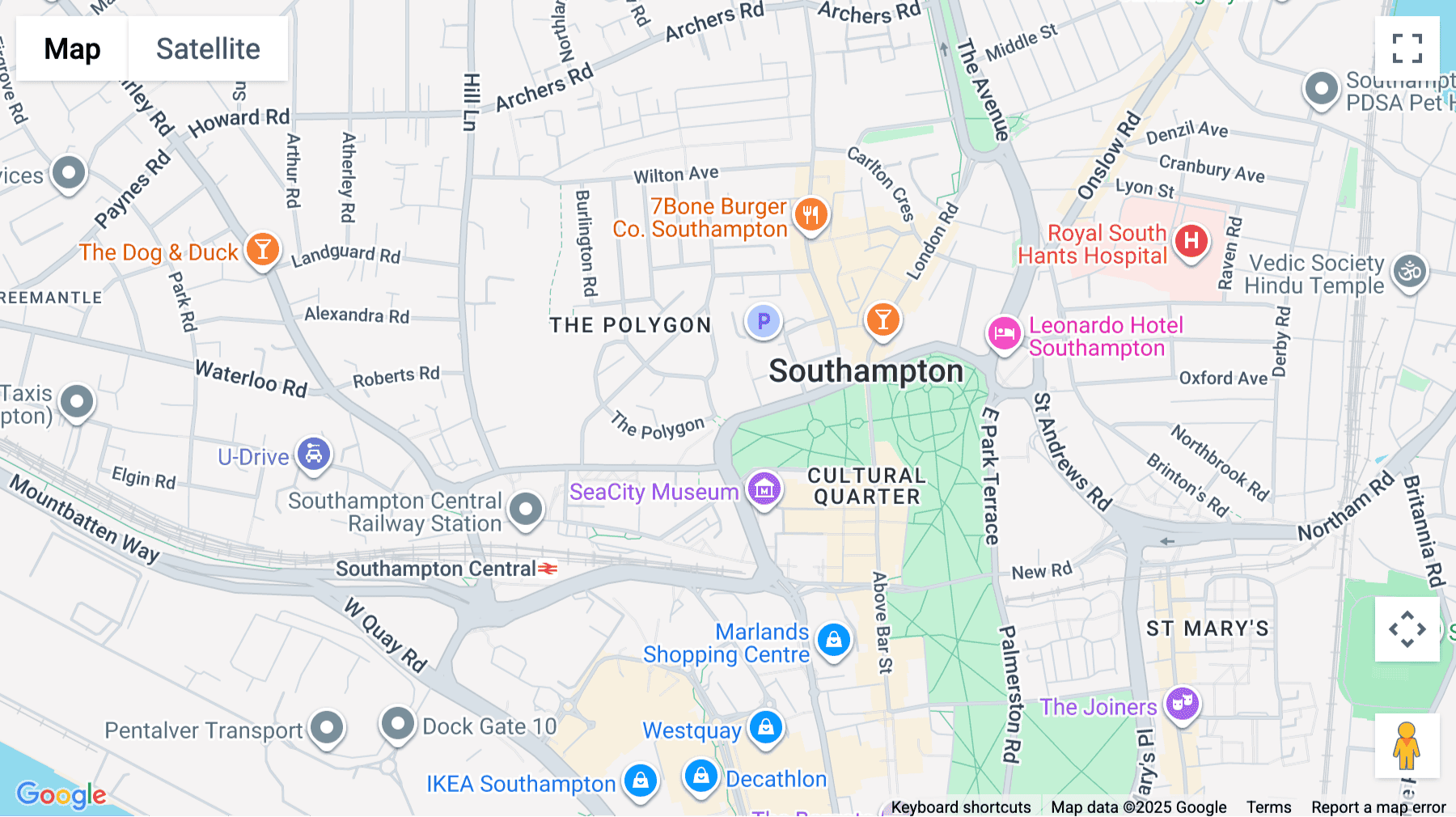Click for interative map of White Building, 1, 4 Cumberland Place, Southampton, Southampton