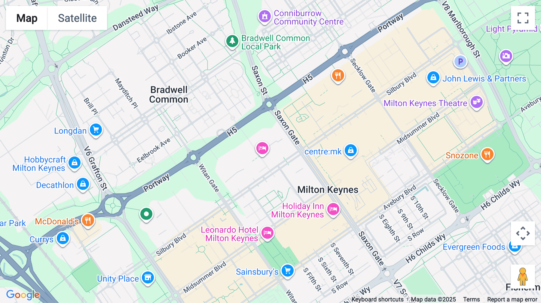 Click for interative map of Norfolk House, Silbury Boulevard, Central Milton Keynes, Milton Keynes