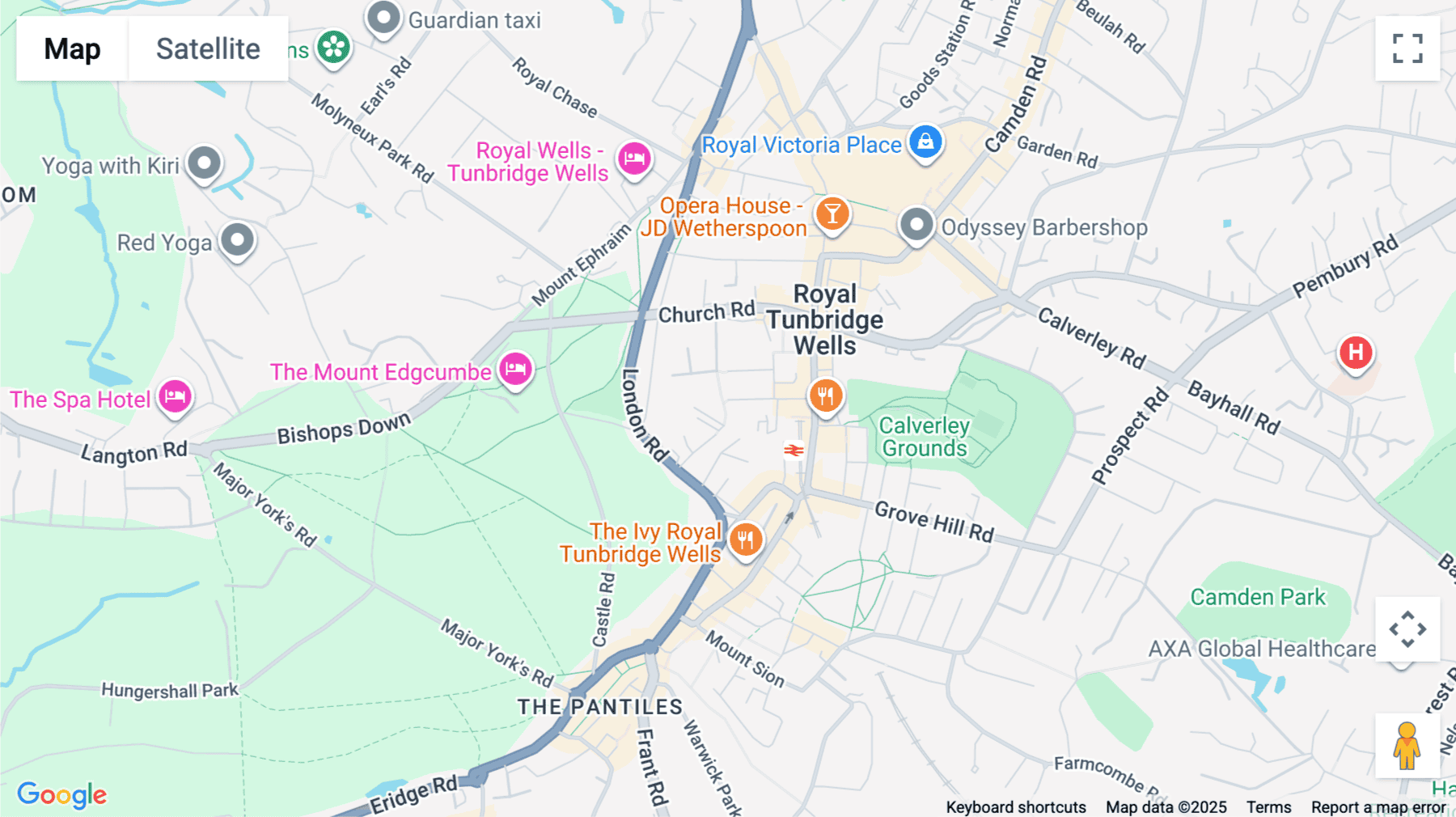 Click for interative map of Prospect House, Lonsdale Gardens, Tunbridge Wells, Tunbridge Wells