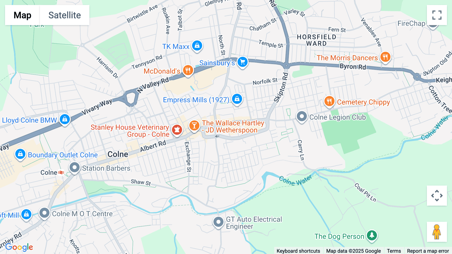 Click for interative map of 2A Market Pl, Colne, Burnley