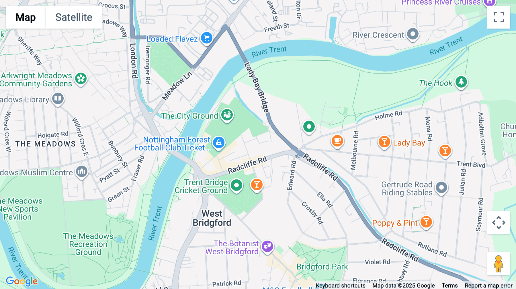 Click for interative map of Trent Business Centre, Thoroton Road, West Bridgford, Nottingham